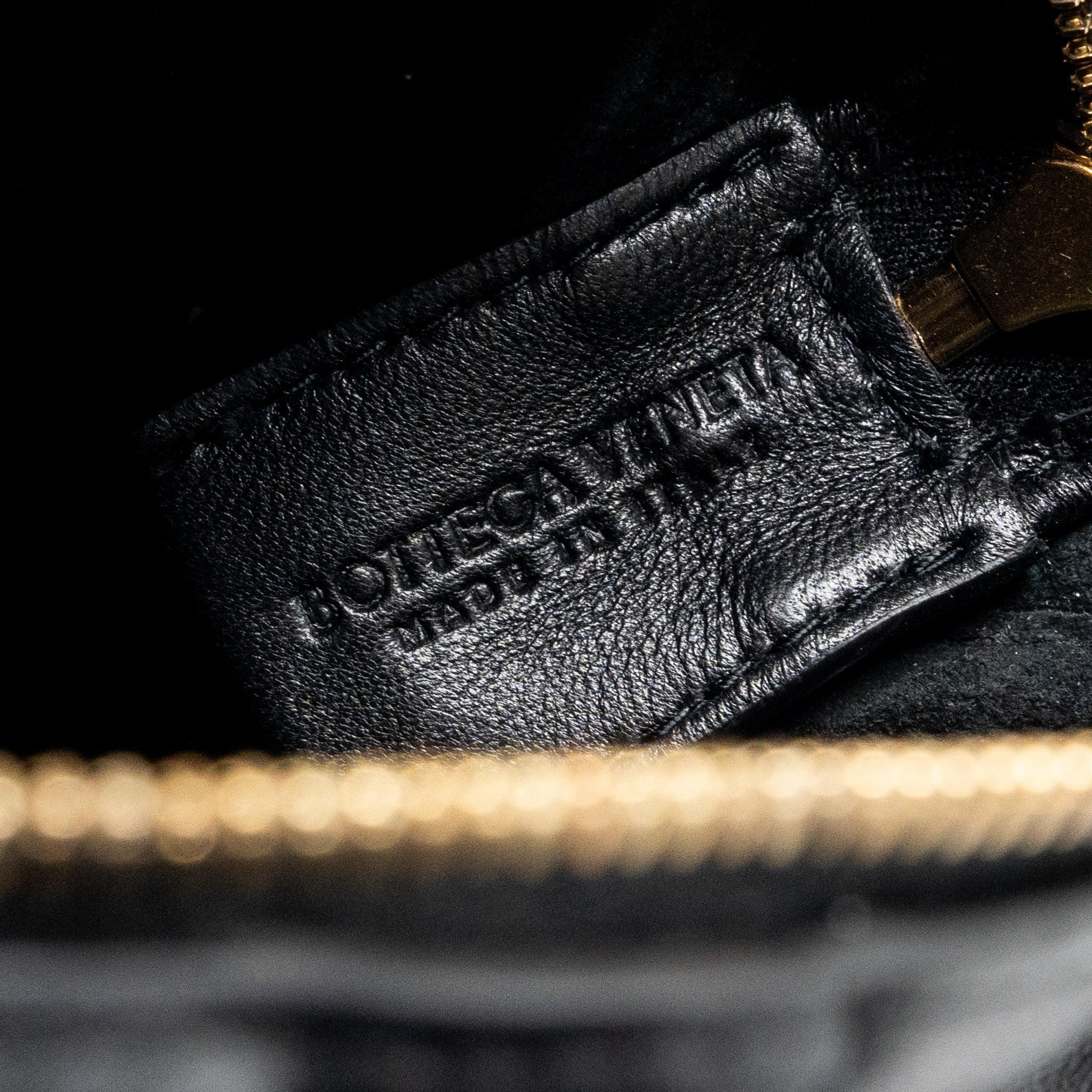 BOTTEGA VENETA MINI LOOP CAMERA BAG LAMBSKIN BLACK GHW