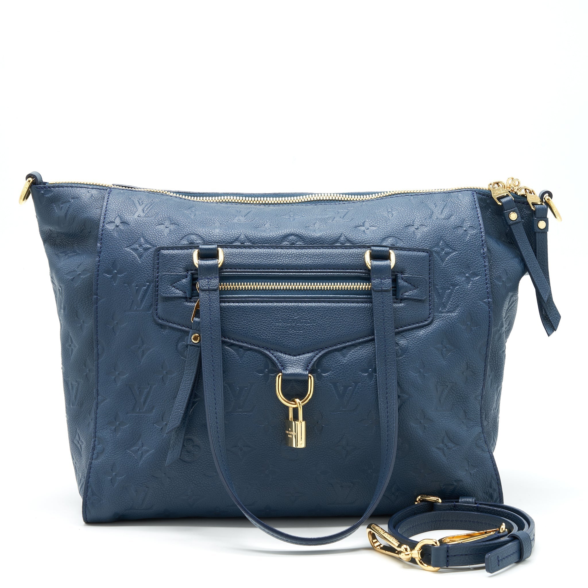 LOUIS VUITTON LUMINEUSE PM MONOGRAM EMPREINTE NAVY GHW
