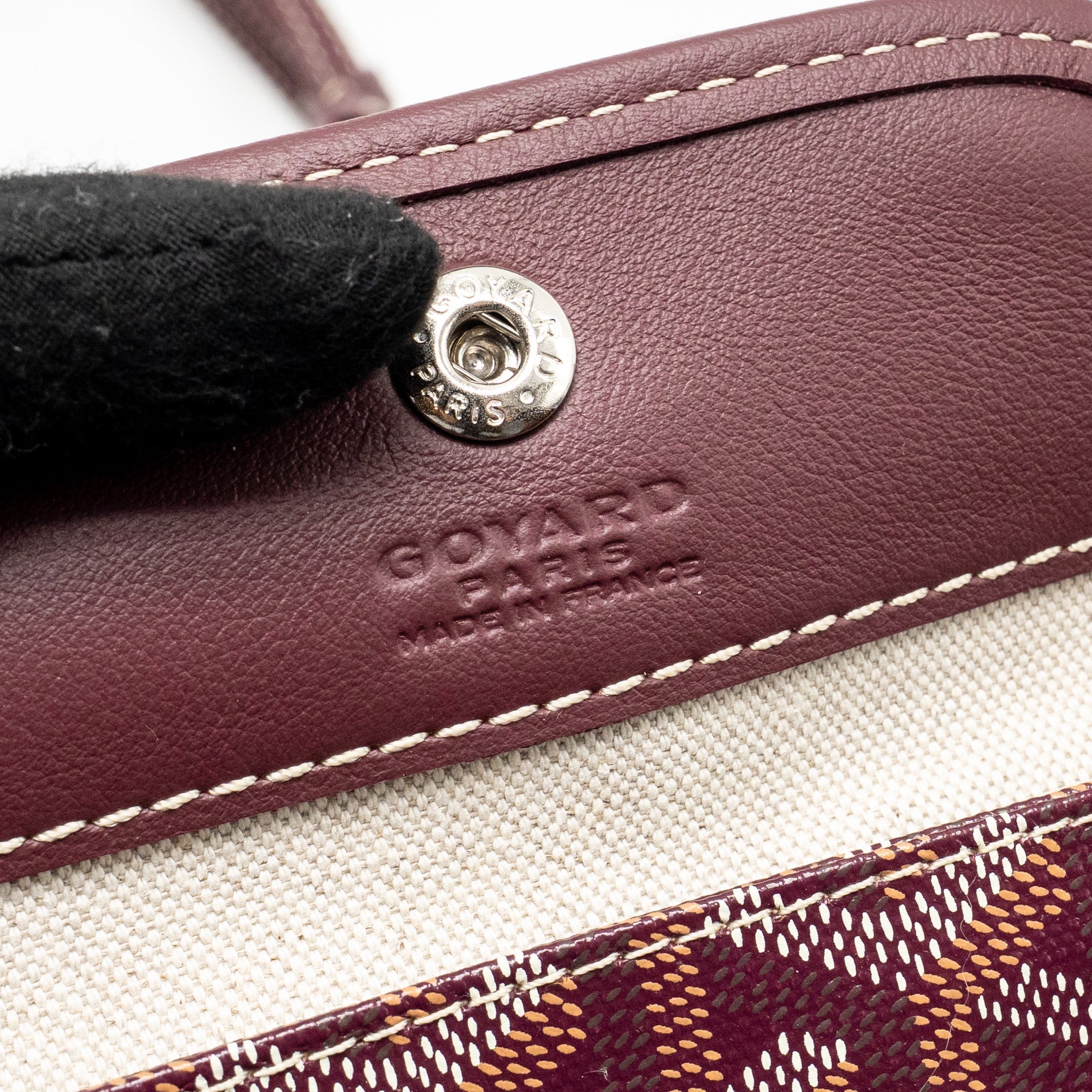 GOYARD MINI ANJOU TOTE BAG GOYARDINE CANVAS BORDEAUX SHW