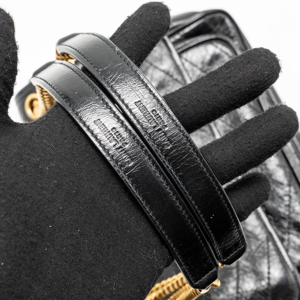 SAINT LAURENT/YSL MEDIUM NIKI CHAIN BAG VINTAGE CALFSKIN BLACK GHW