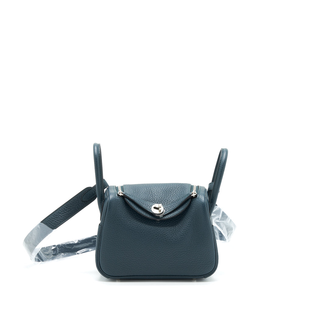 HERMES MINI LINDY CLEMENCE VERT CYPRES SHW