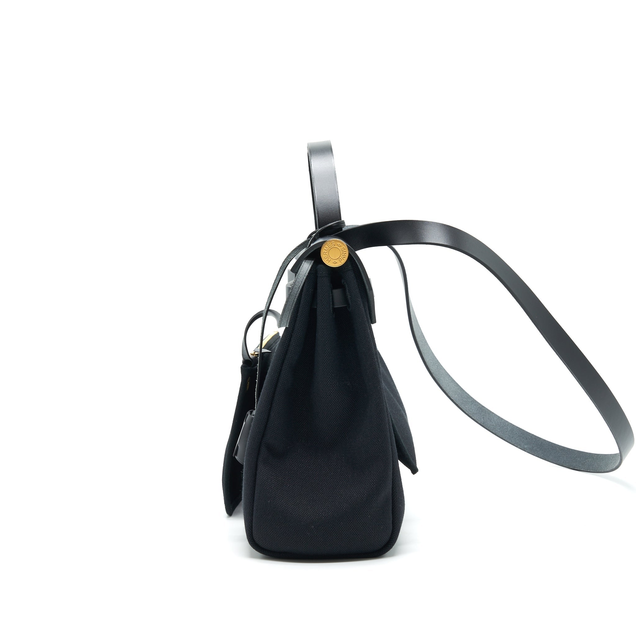 HERMES HERBAG 31 BLACK WITH GHW