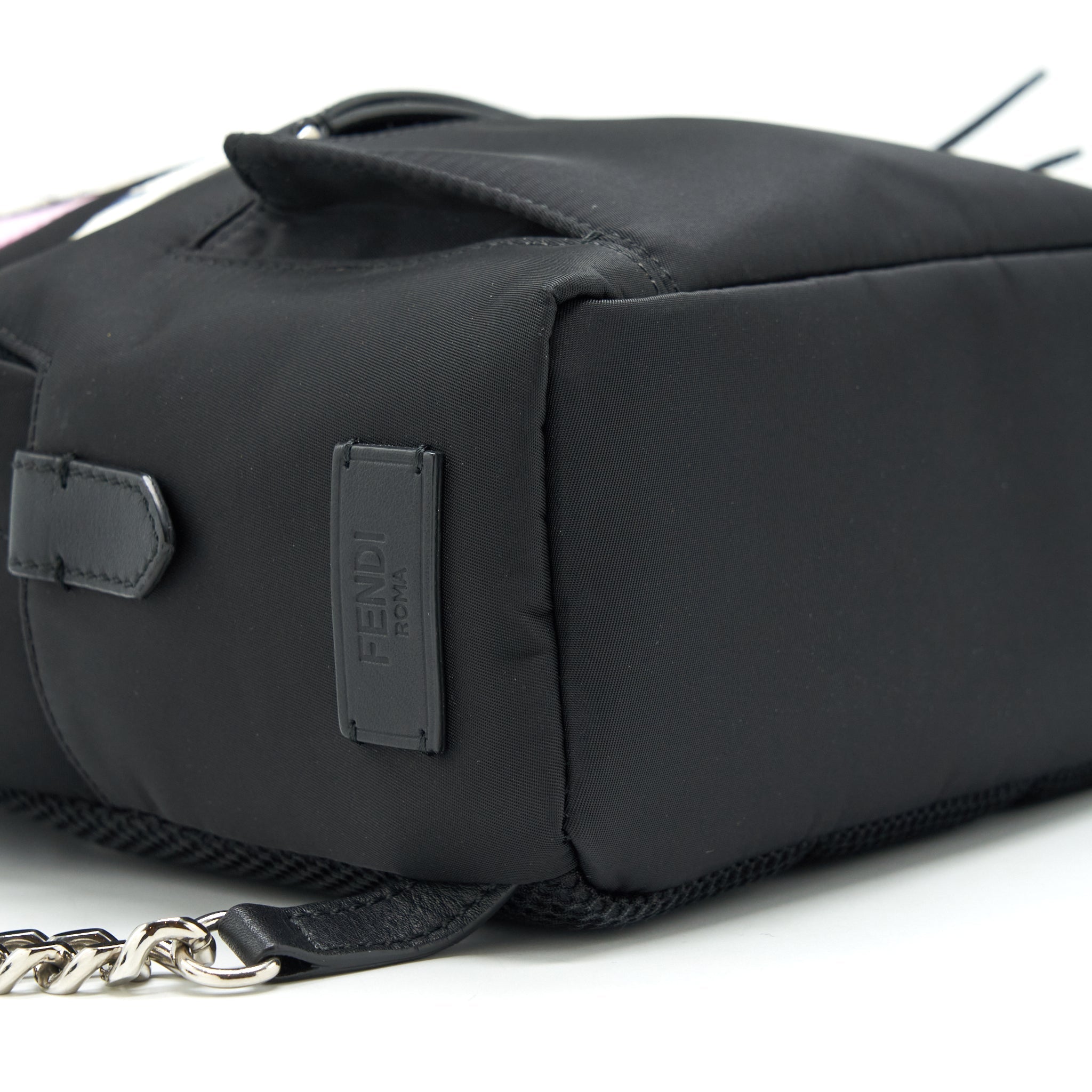 FENDI MINI MONSTER BACKPACK BLACK/ MULTICOLOUR SHW