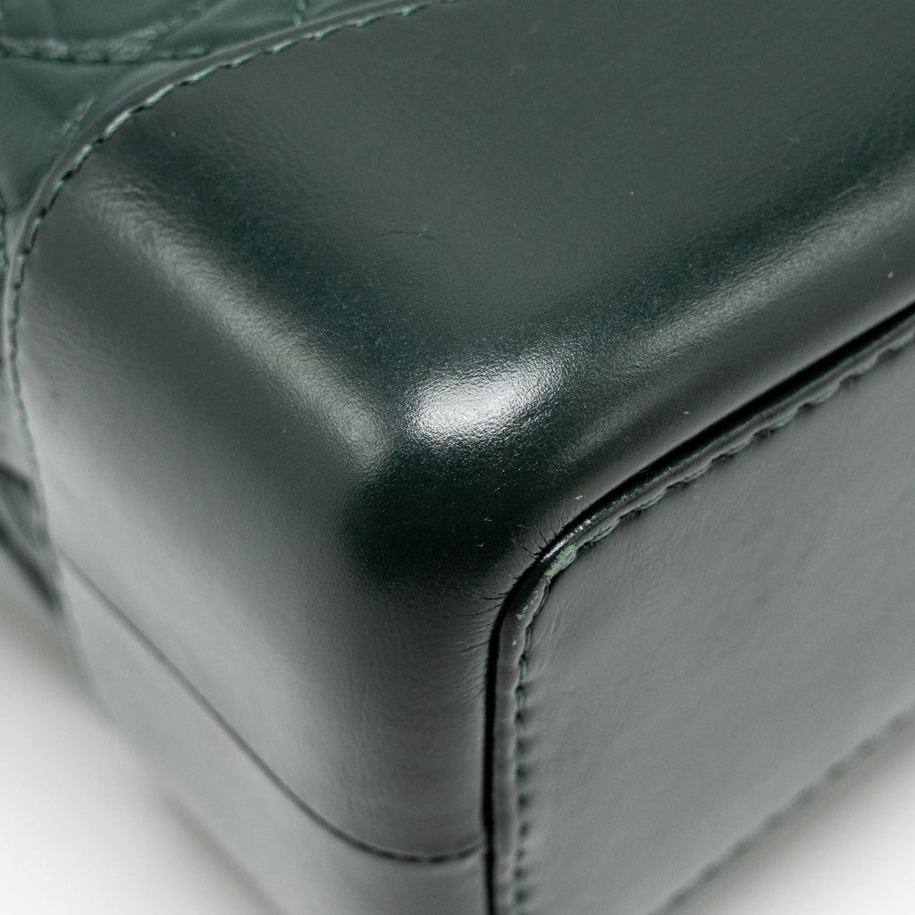CHANEL SMALL GABRIELLE BACKPACK AGED CALFSKIN DARK GREEN MULTICOLOR HARDWARE