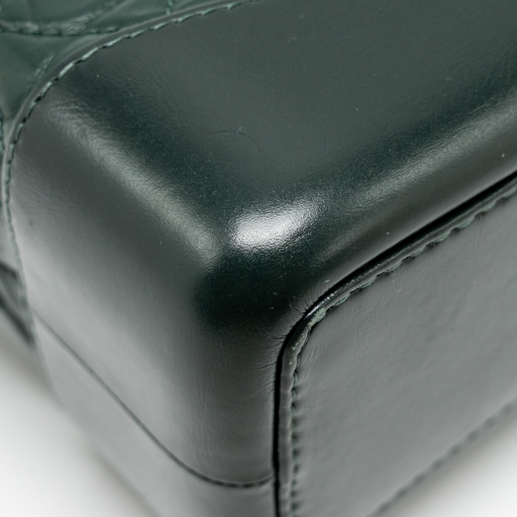 CHANEL SMALL GABRIELLE BACKPACK AGED CALFSKIN DARK GREEN MULTICOLOR HARDWARE
