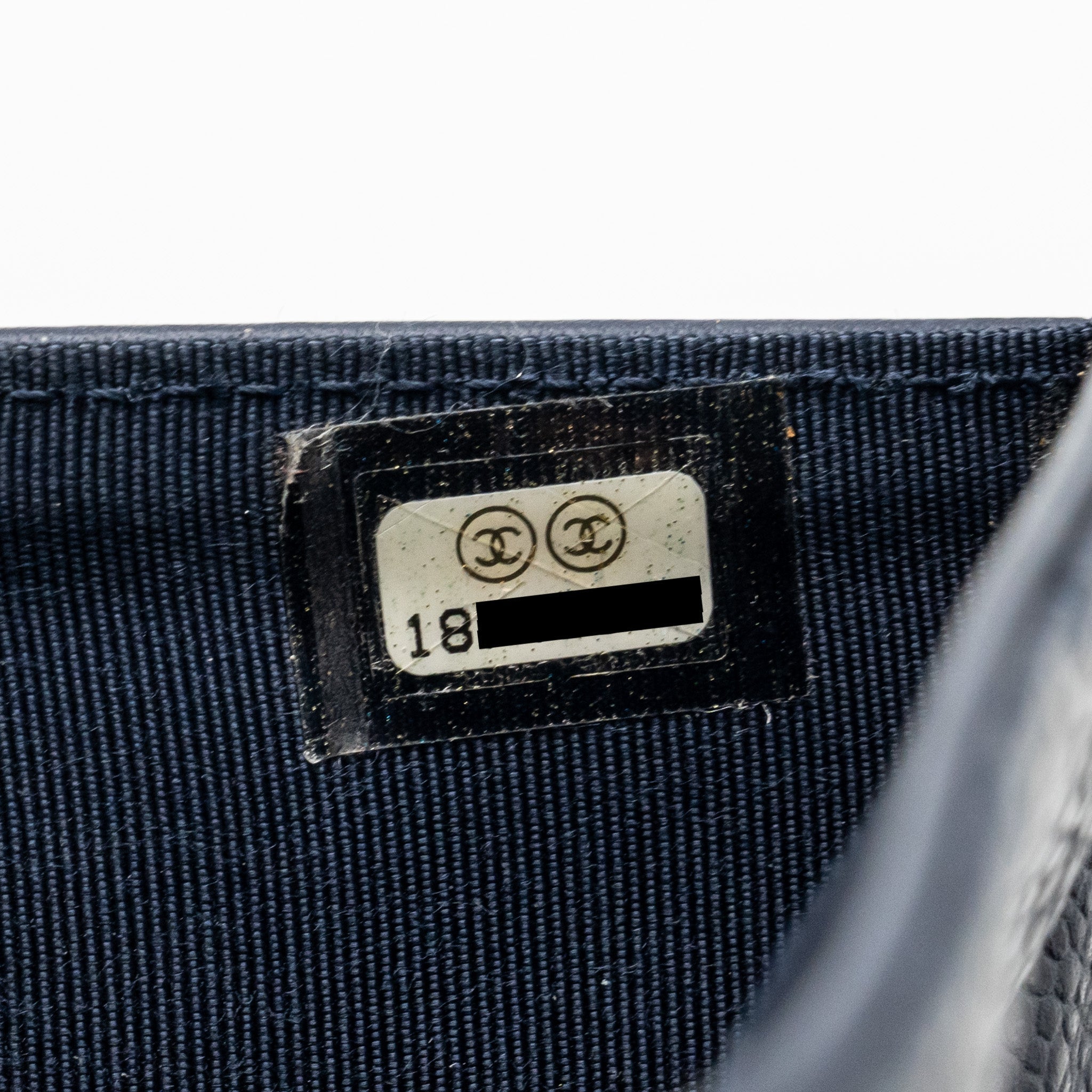 CHANEL CLASSIC FLAP LONG WALLET CAVIAR DARK BLUE SHW