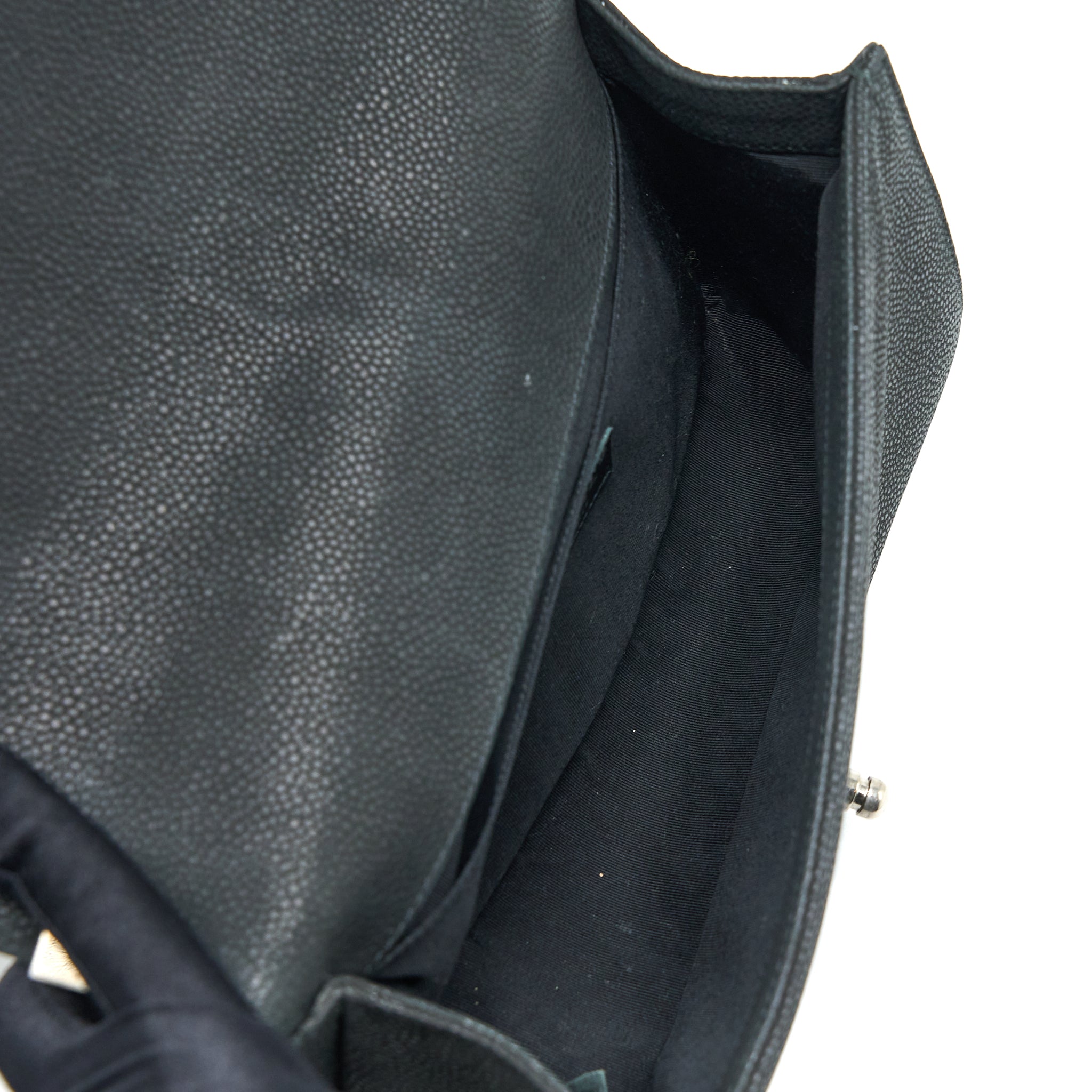 CHANEL MEDIUM BOY BAG GRAINED CALFSKIN BLACK SHW