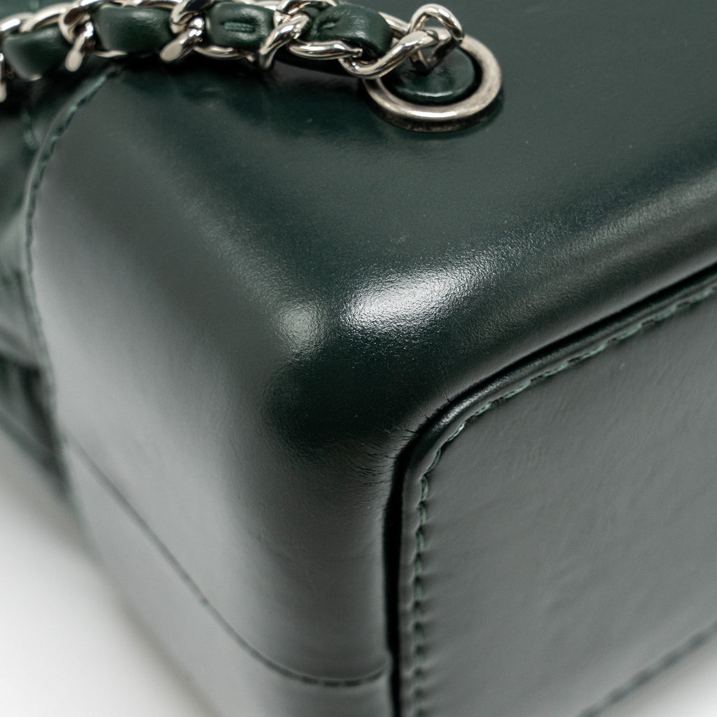 CHANEL SMALL GABRIELLE BACKPACK AGED CALFSKIN DARK GREEN MULTICOLOR HARDWARE
