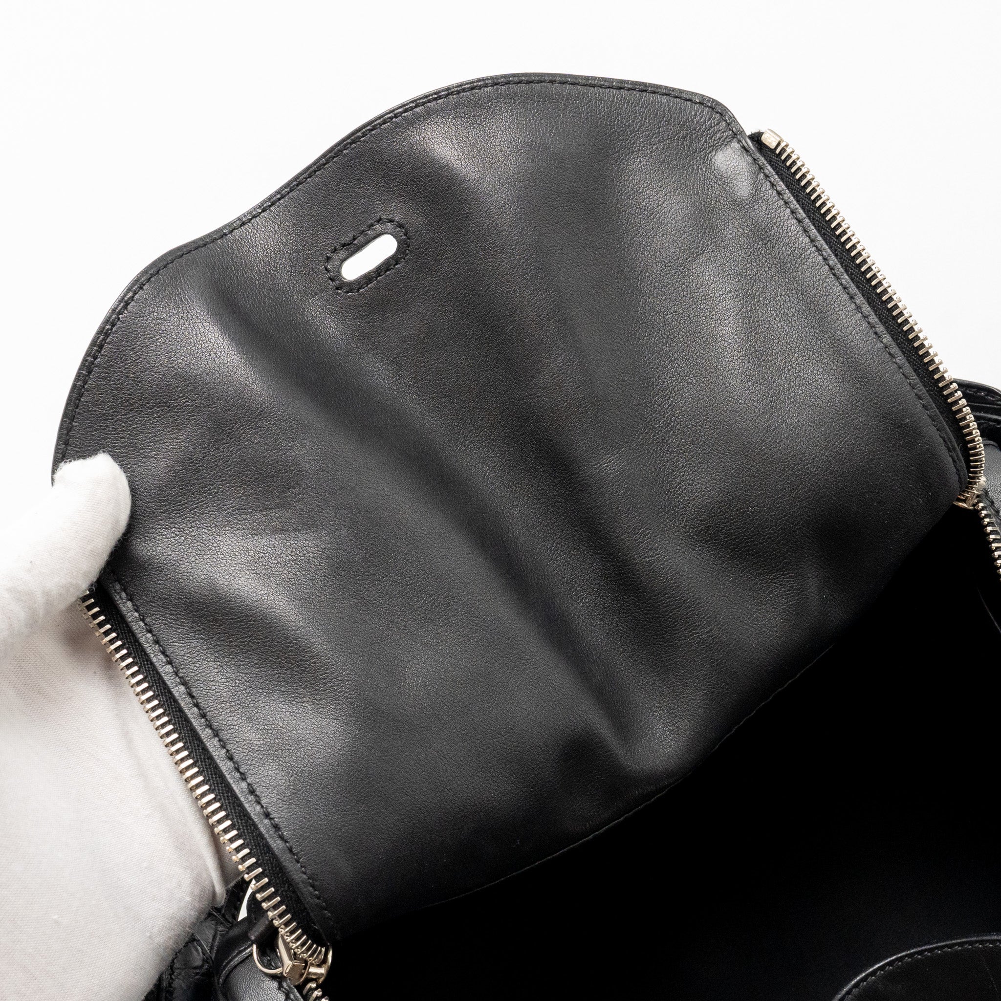 HERMES TOUCH LINDY 30 SWIFT/ALLIGATOR MISSISSIPPIENSIS BLACK SHW