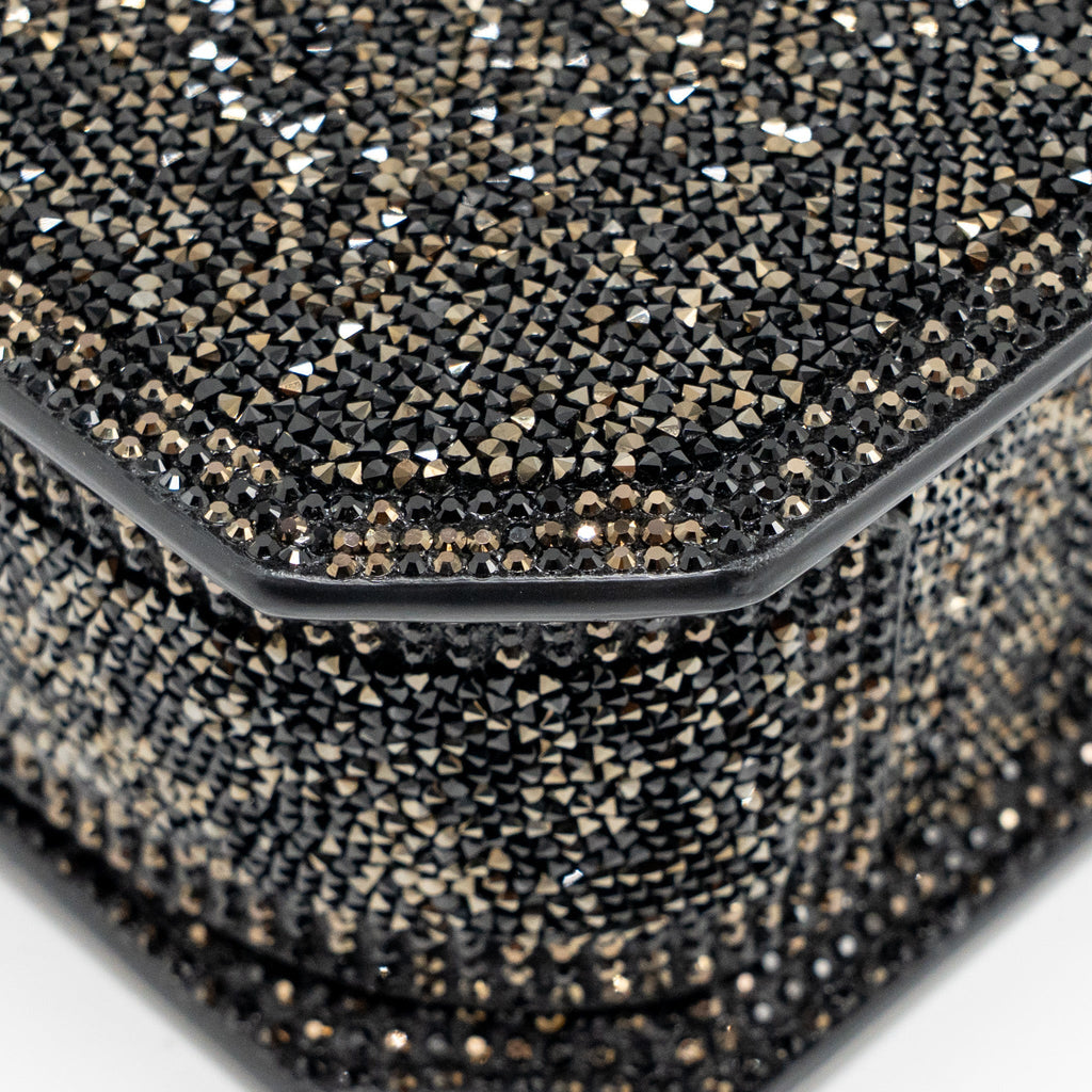 BVLGARI SERPENTINE MINI TOTE BAG CRYSTAL SPARKLE CALFSKIN ANTIQUE BRONZE/GOLD GHW
