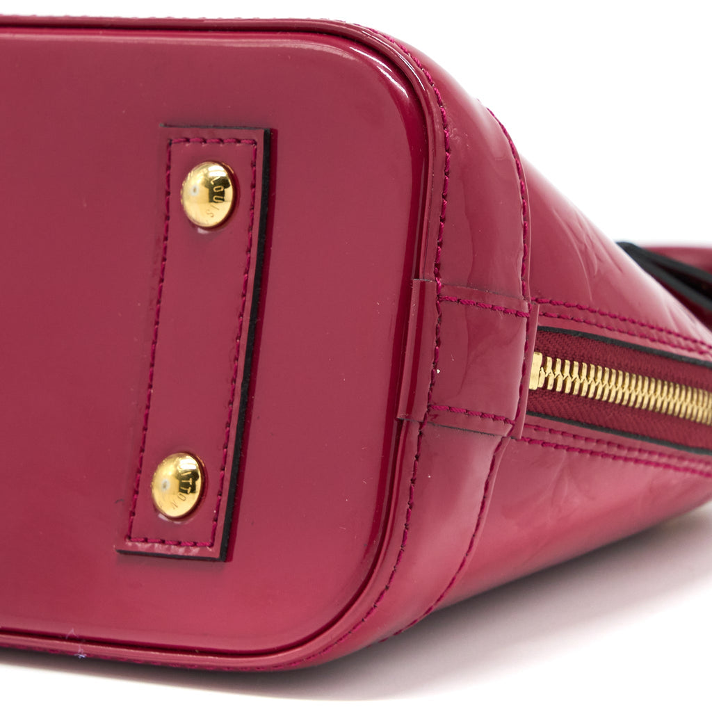LOUIS VUITTON ALMA BB PATENT DARK PINK GHW