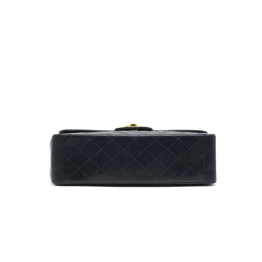 CHANEL VINTAGE MAXI FLAP BAG BLACK 24K GHW