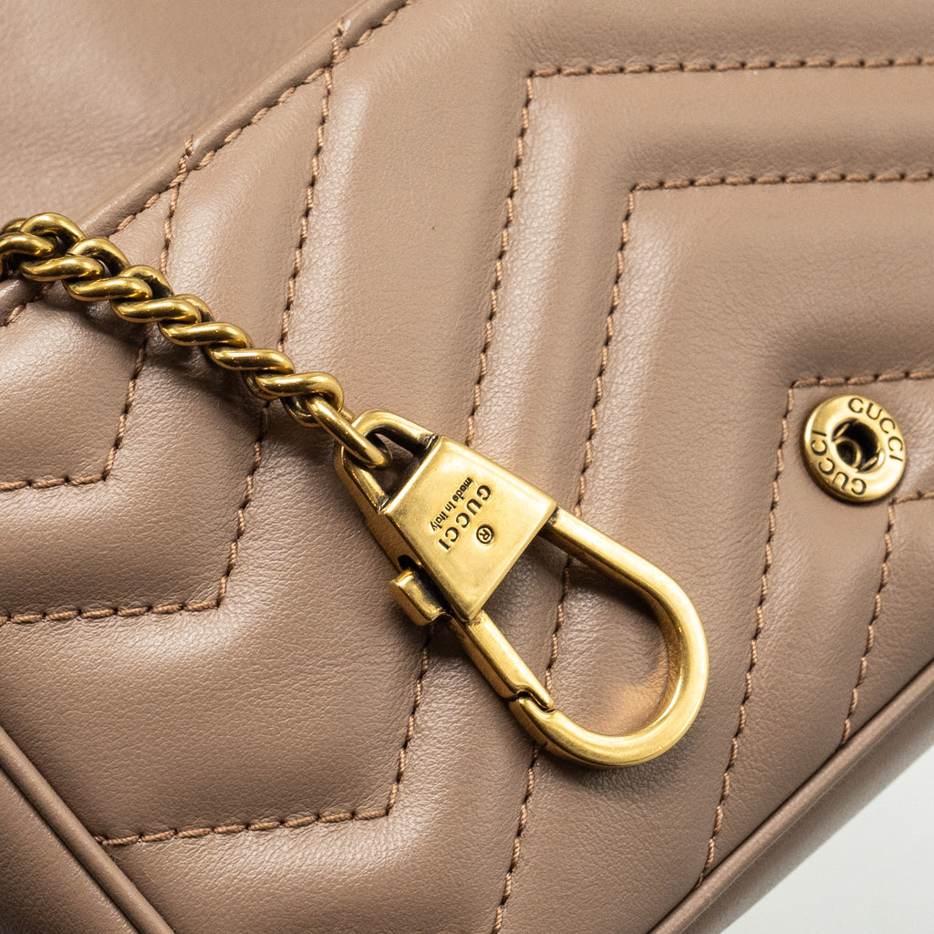 GUCCI GG MARMONT SUPER MINI BAG CALFSKIN BEIGE GHW