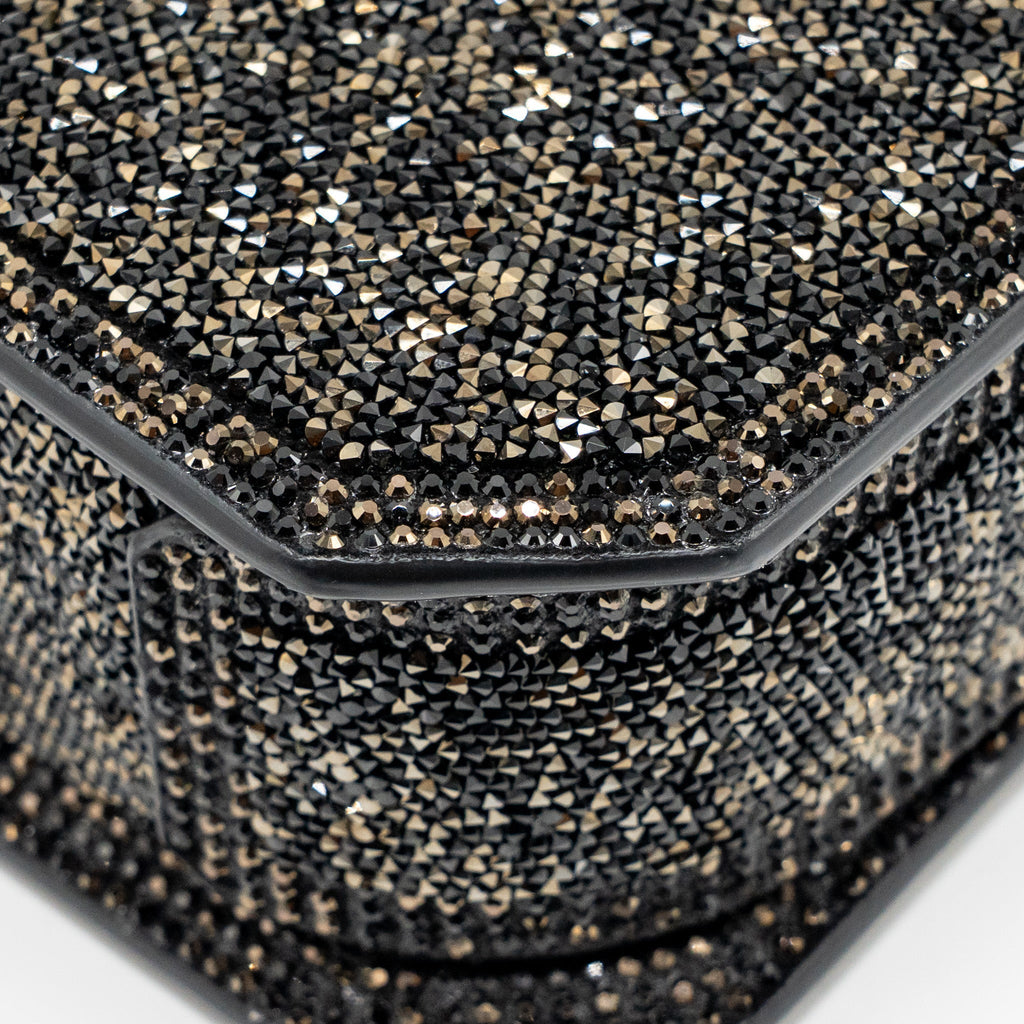 BVLGARI SERPENTINE MINI TOTE BAG CRYSTAL SPARKLE CALFSKIN ANTIQUE BRONZE/GOLD GHW