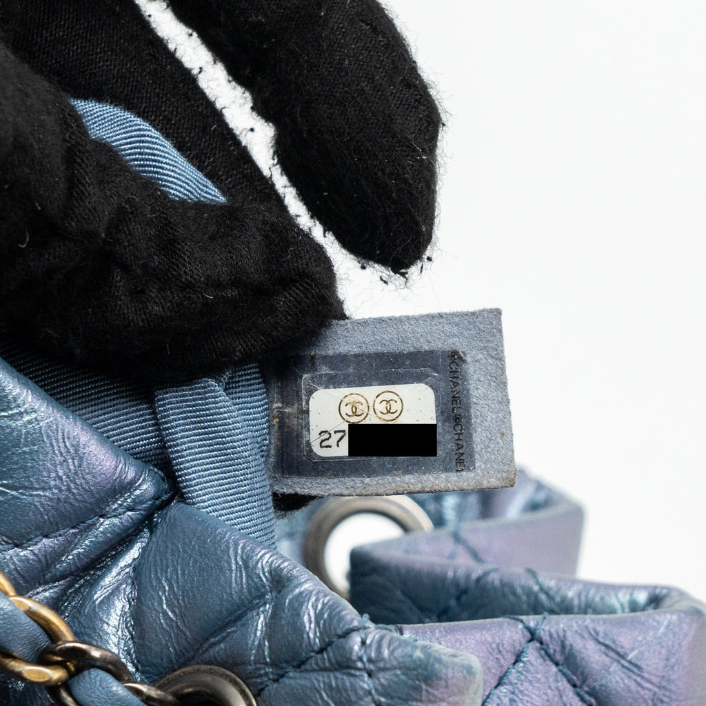 CHANEL SMALL GABRIELLE BACKPACK CALFSKIN IRIDESCENT PURPLE MULTICOLOUR HARDWARE