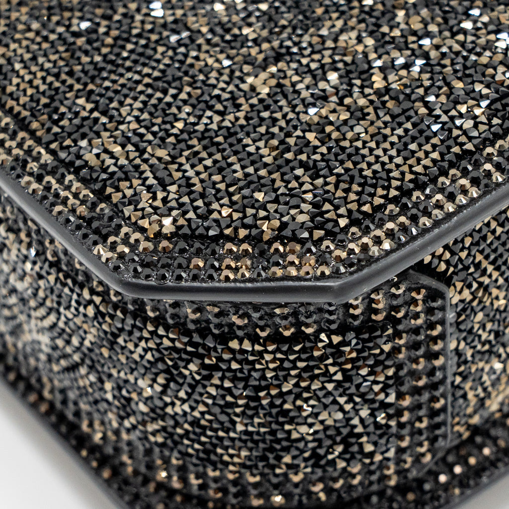 BVLGARI SERPENTINE MINI TOTE BAG CRYSTAL SPARKLE CALFSKIN ANTIQUE BRONZE/GOLD GHW