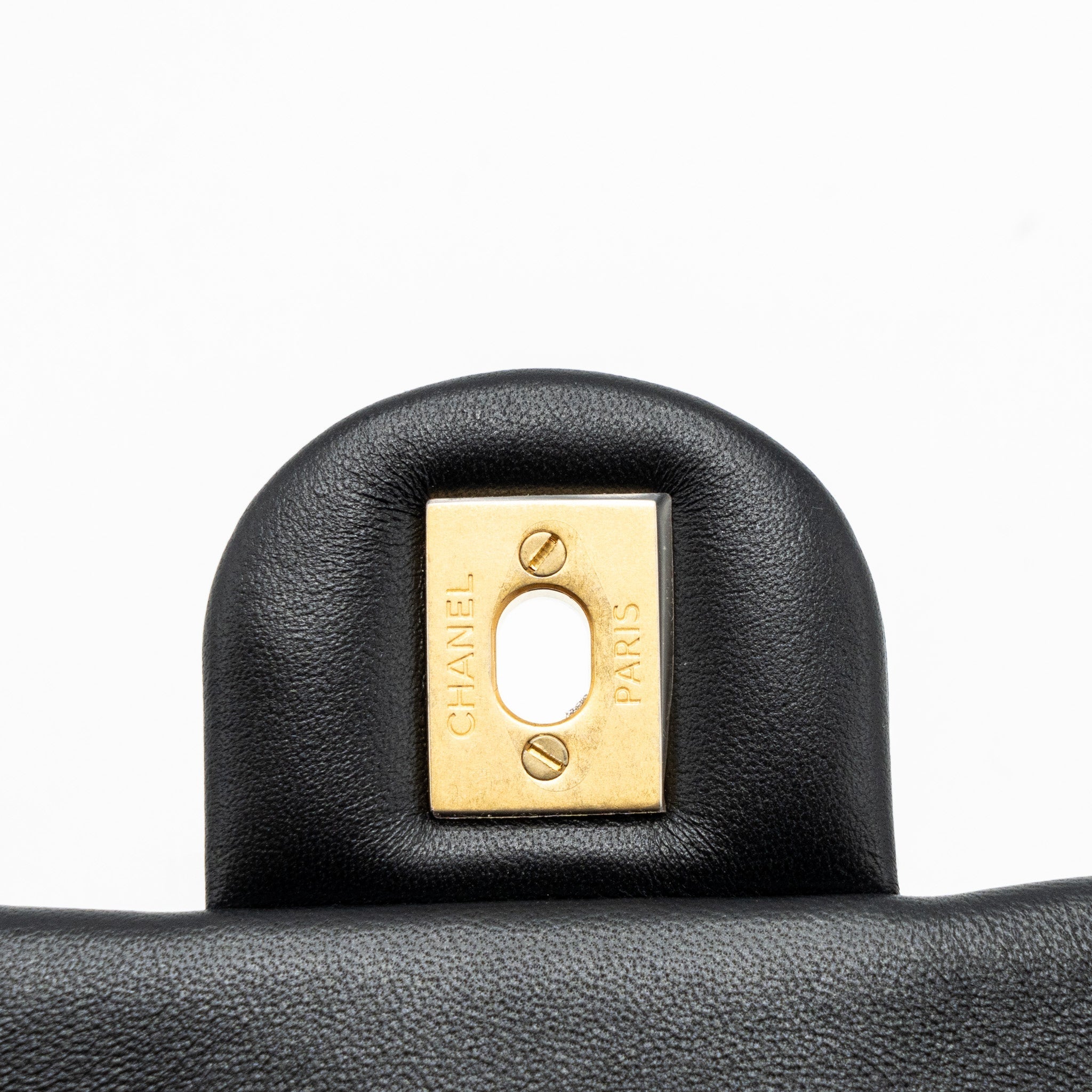 CHANEL 23K PEARL CRUSH MINI SQUARE FLAP BAG LAMBSKIN BLACK GHW (MICROCHIP)