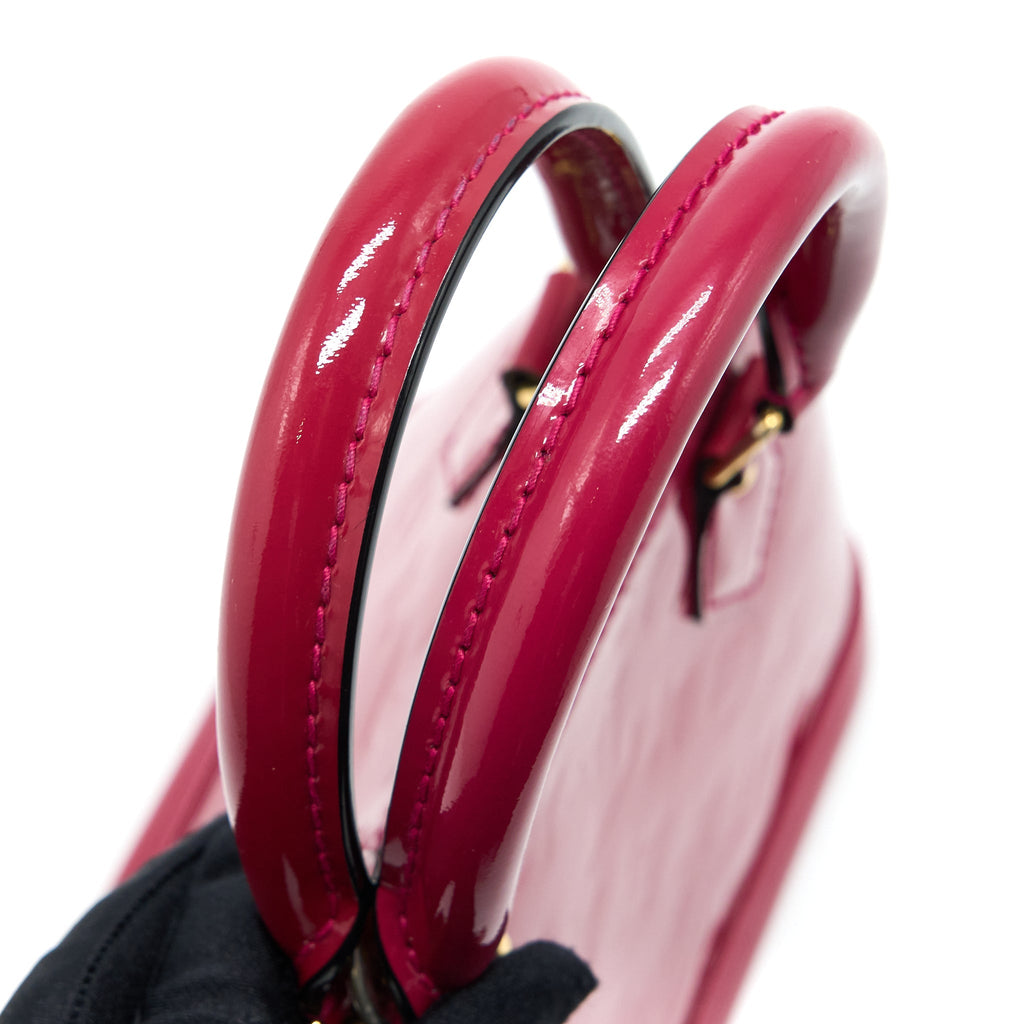 LOUIS VUITTON ALMA BB PATENT DARK PINK GHW