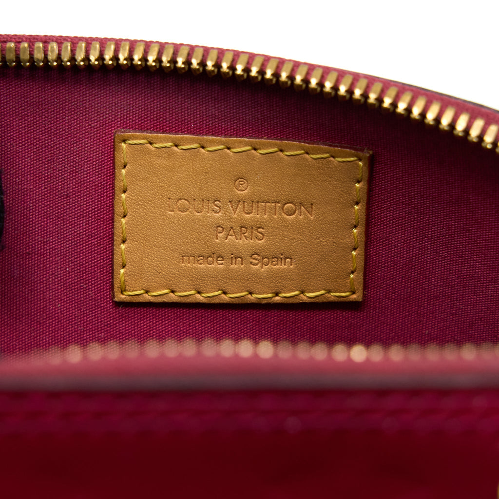 LOUIS VUITTON ALMA BB PATENT DARK PINK GHW