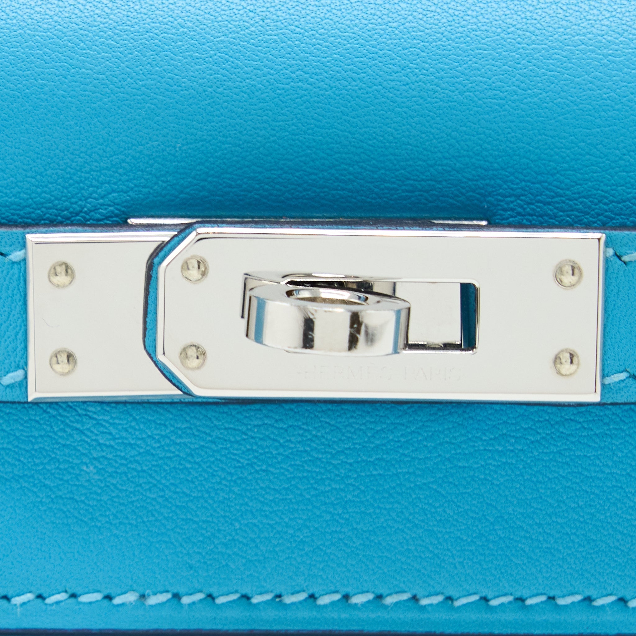 HERMES KELLY POCHETTE SWIFT P3 BLUE DE NORD SHW
