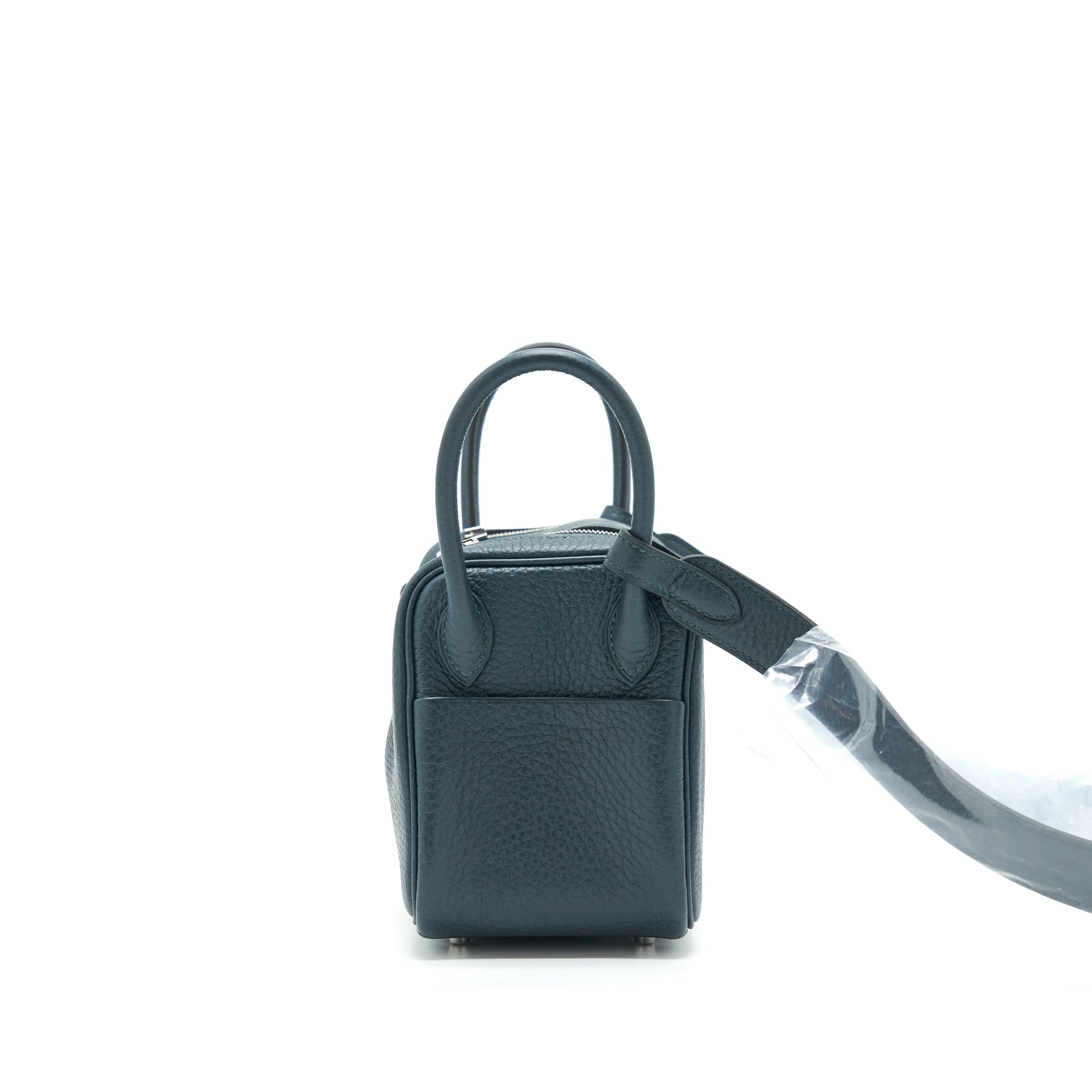 HERMES MINI LINDY CLEMENCE VERT CYPRES SHW