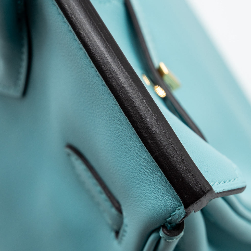 HERMES BIRKIN 25 SWIFT 3P BLUE ATOLL GHW
