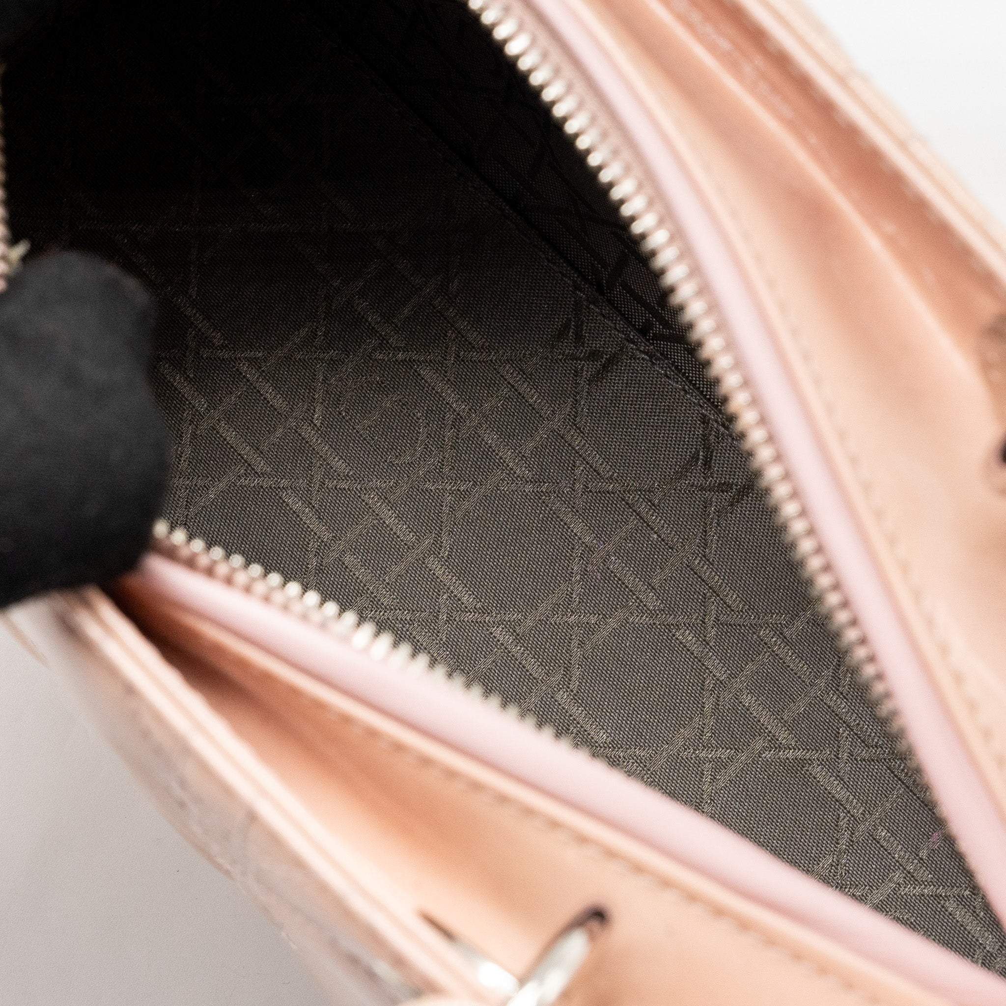 DIOR MEDIUM LADY DIOR PATENT PINK SHW