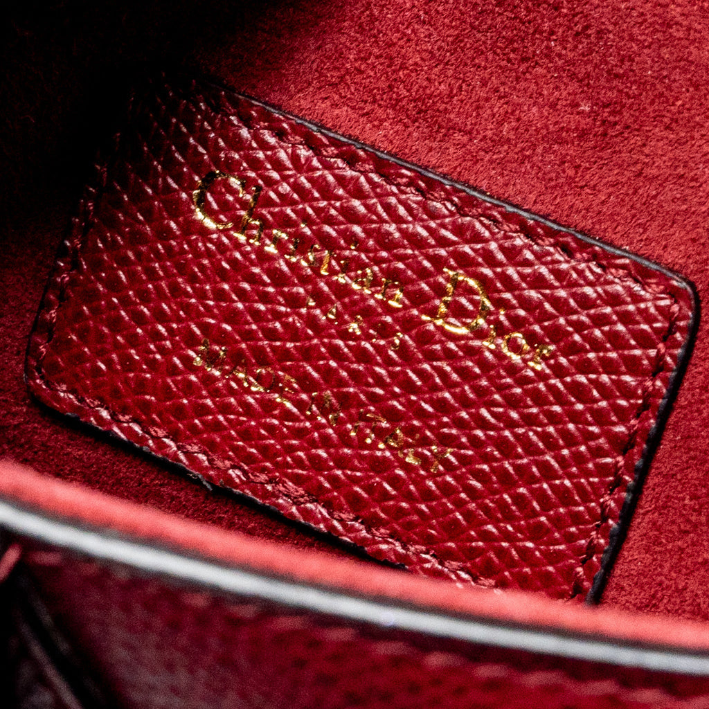 DIOR MINI SADDLE BAG CALFSKIN RED GHW