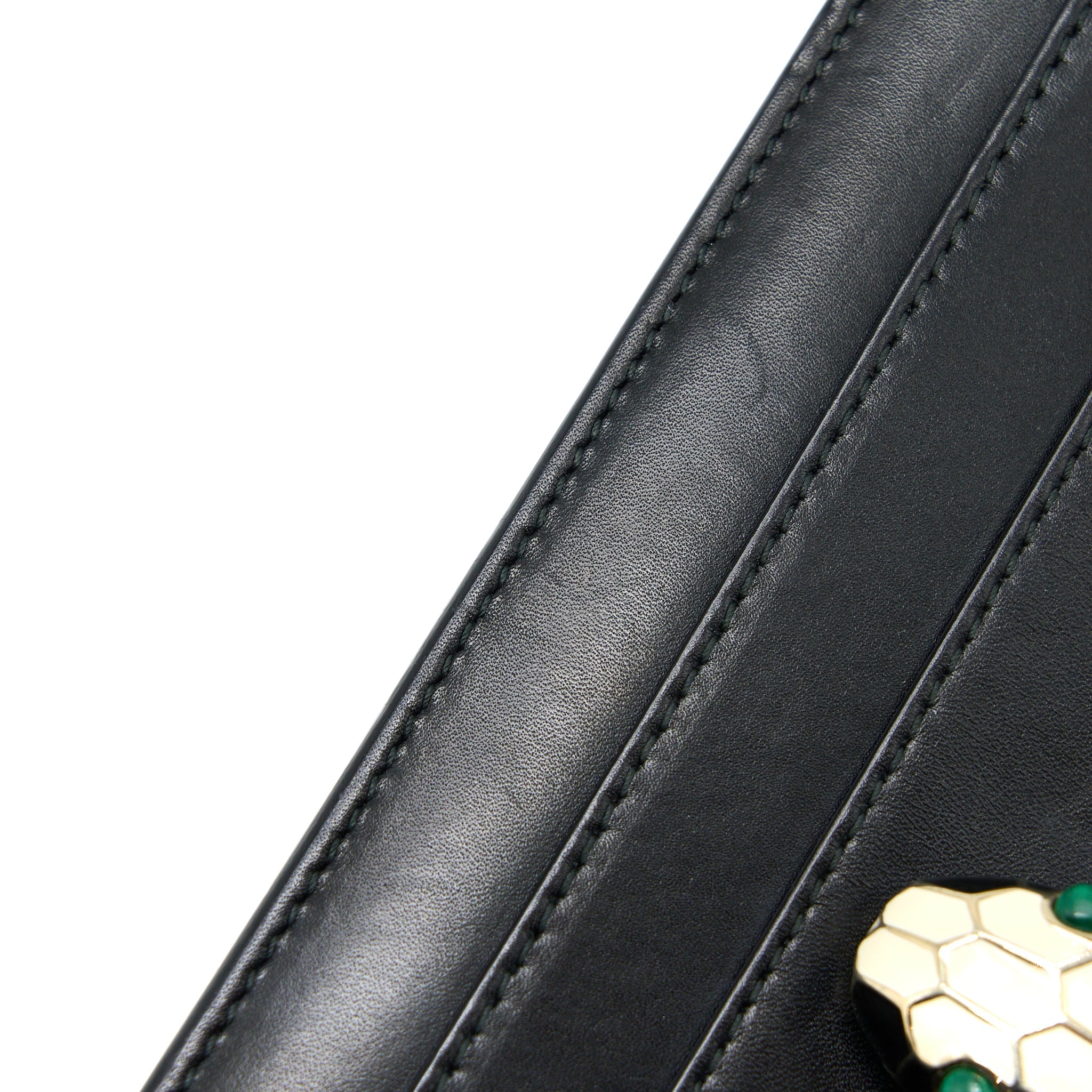BVLGARI SERPENTI CLUTCH WITH CHAIN CALFSKIN BLACK GHW