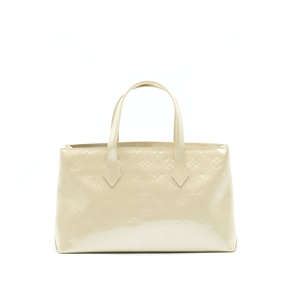 LOUIS VUITTON BEIGE MONOGRAM VERNIS WILSHIRE PM BAG