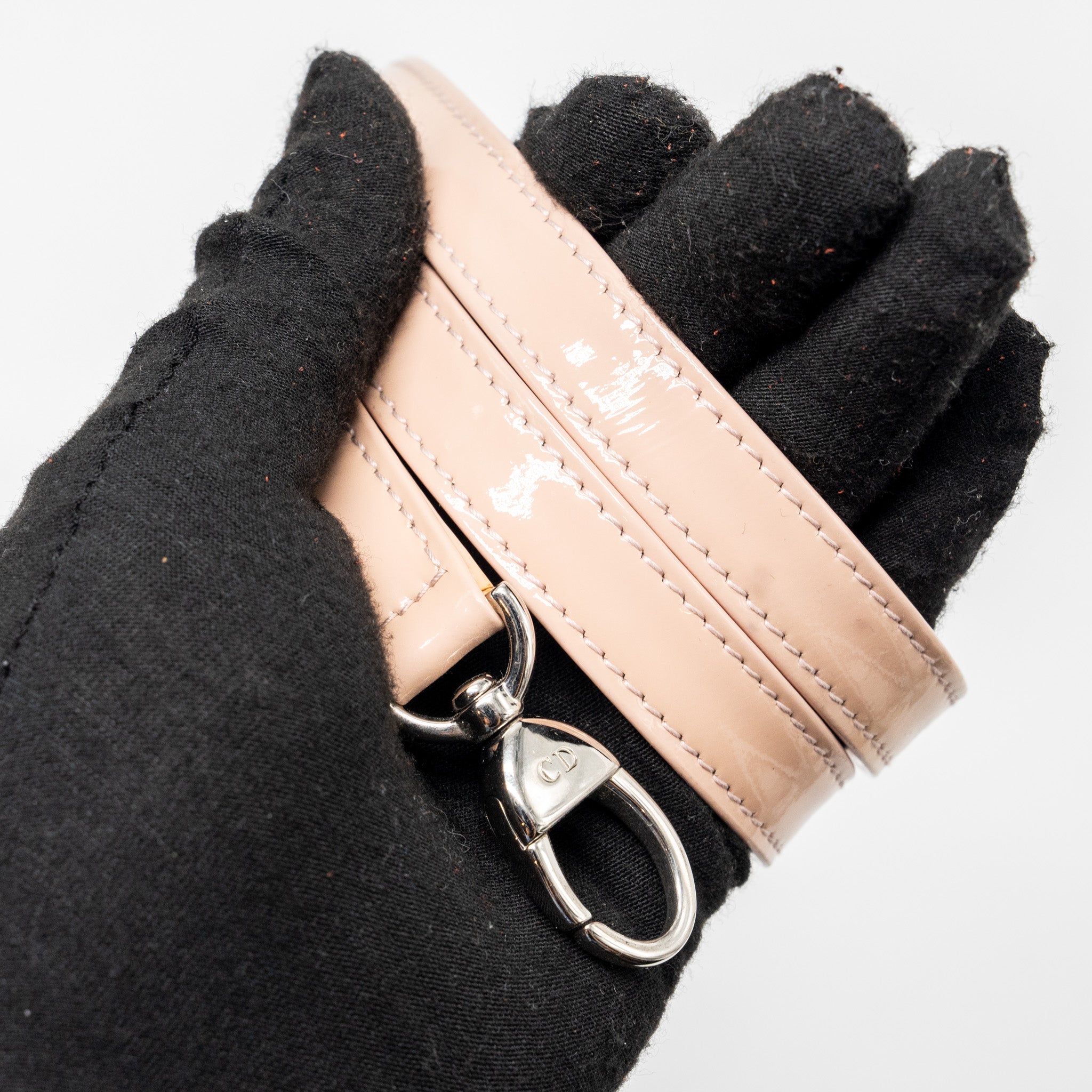 DIOR MEDIUM LADY DIOR PATENT PINK SHW