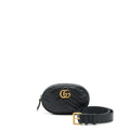 GUCCI GG MARMONT MATELASSE BELT BAG BLACK GHW