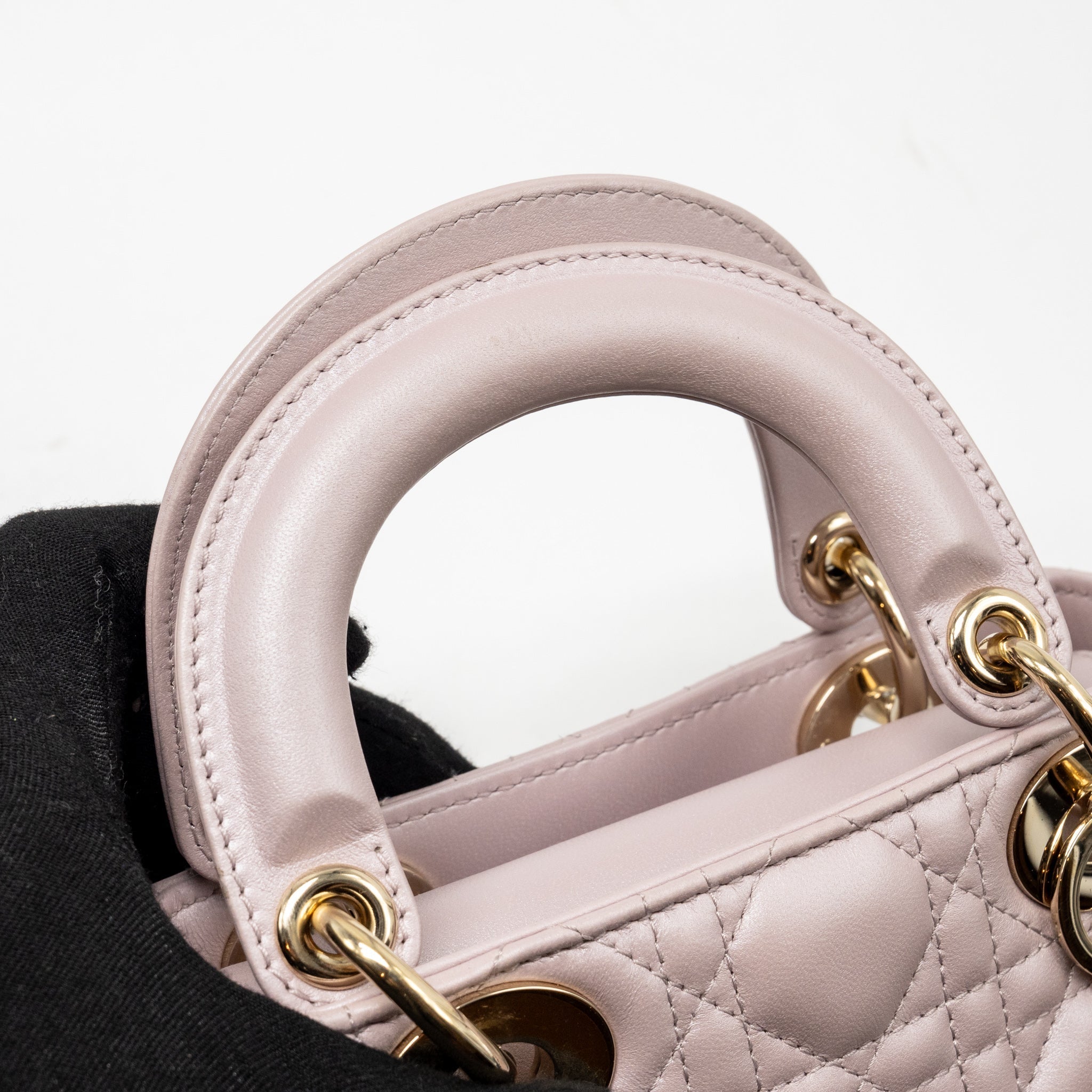 DIOR MINI LADY DIOR LAMBSKIN LIGHT PINK LGHW