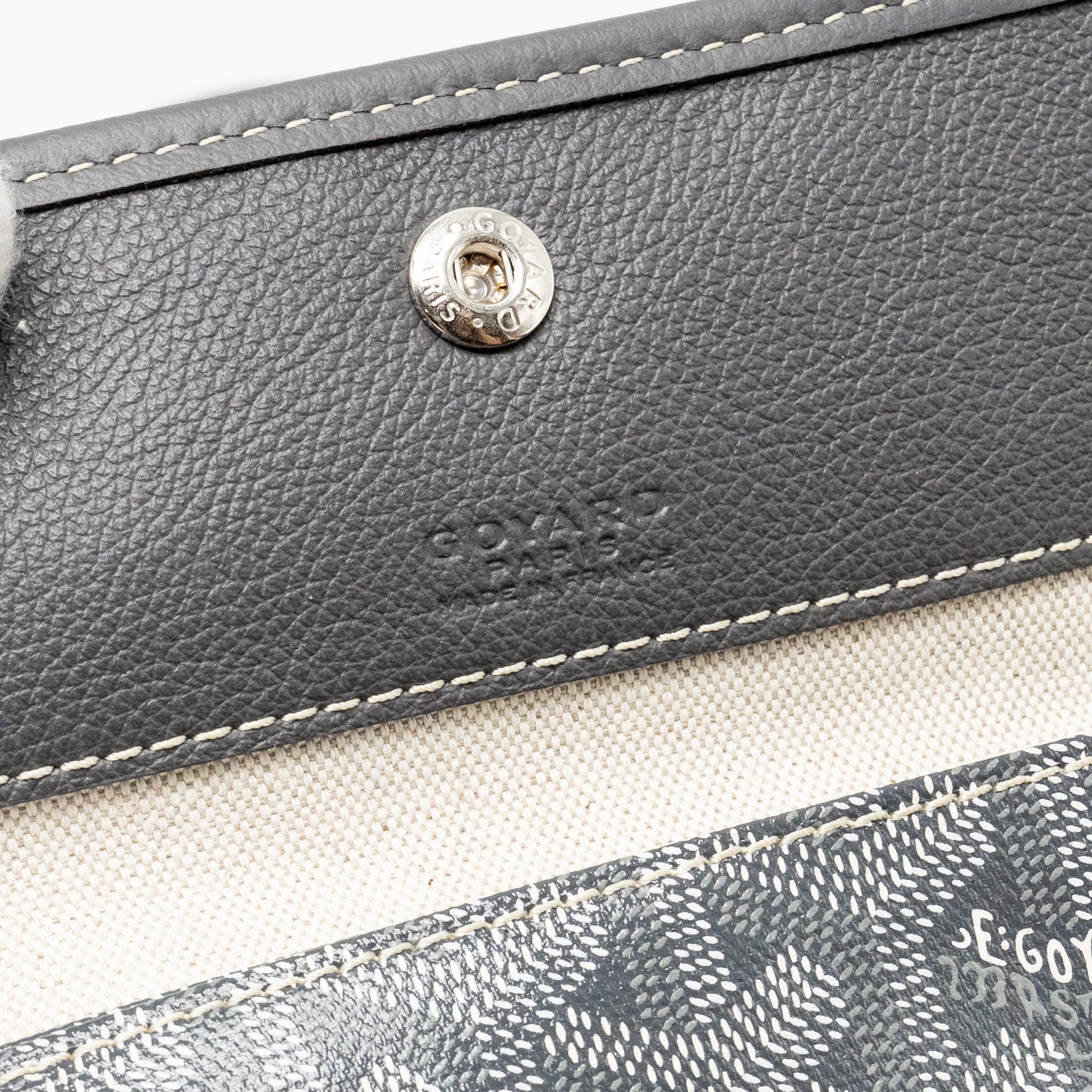 GOYARD SAINT LOUIS PM TOTE BAG GOYARDLINE CANVAS GREY SHW