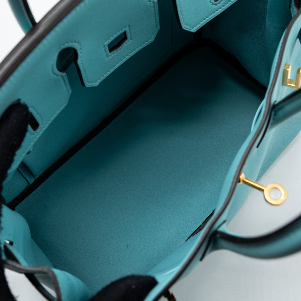 HERMES BIRKIN 25 SWIFT 3P BLUE ATOLL GHW