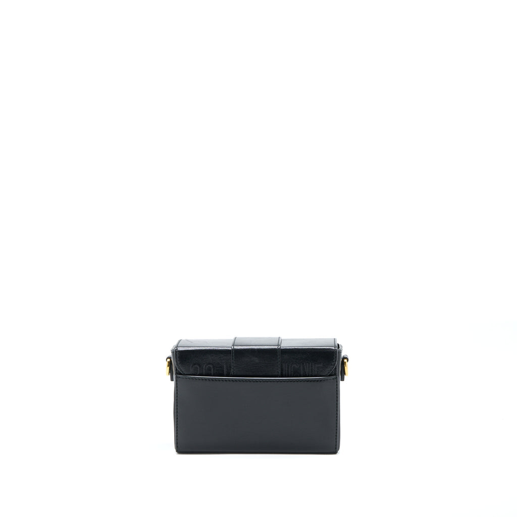 DIOR 30 MONTAIGNE MINI BOX BAG LAMBSKIN BLACK GHW