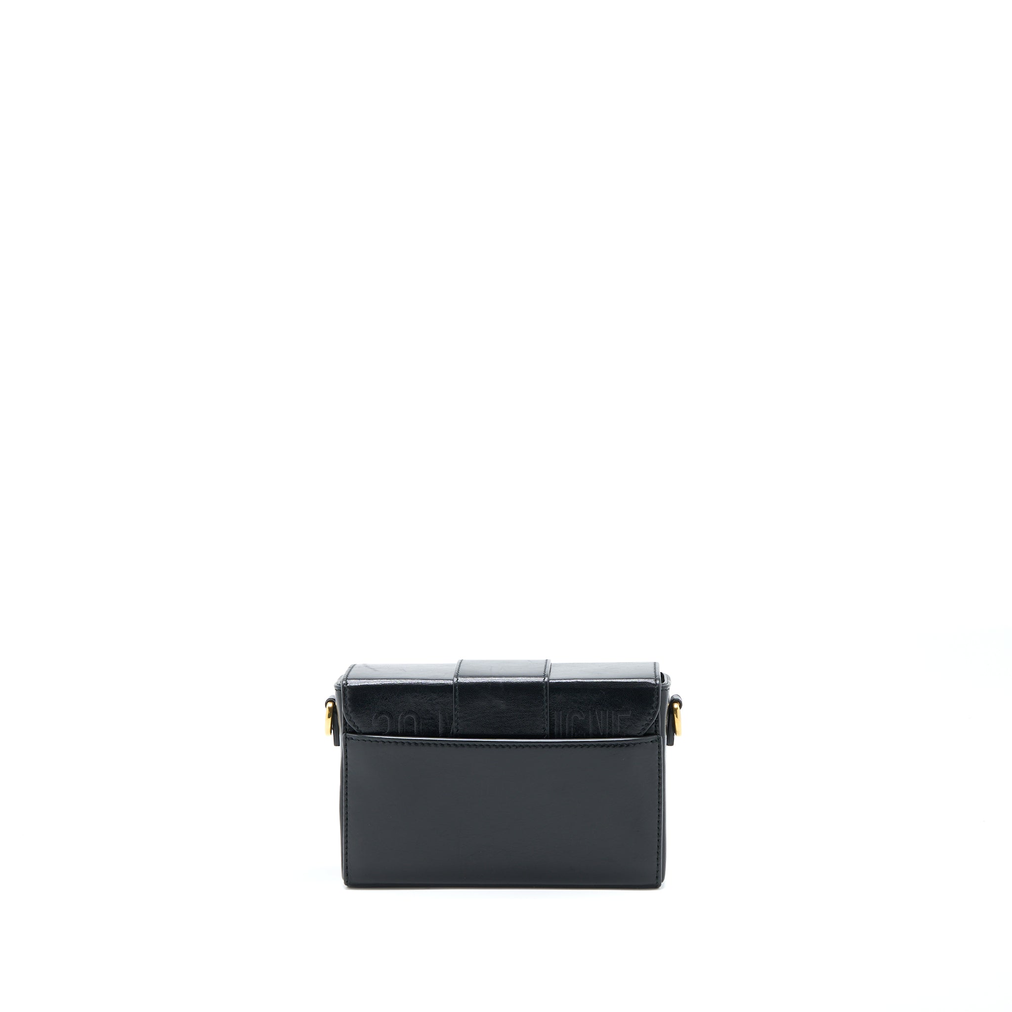 DIOR 30 MONTAIGNE MINI BOX BAG LAMBSKIN BLACK GHW