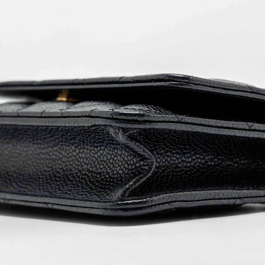 CHANEL CLASSIC WALLET ON CHAIN CAVIAR BLACK GHW