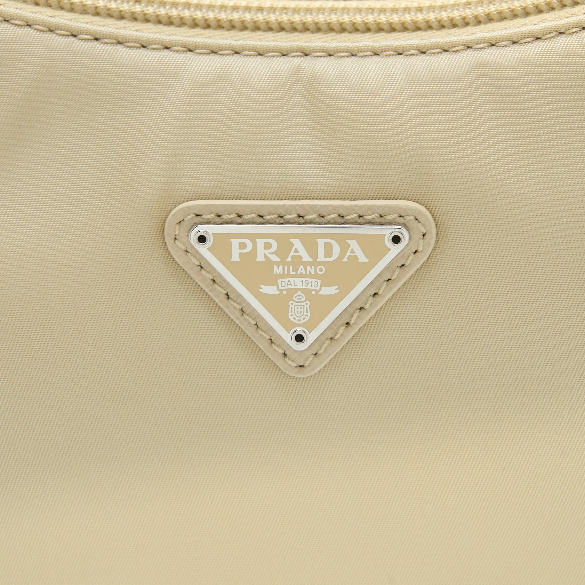 PRADA RE-EDITION 2000 MINI BAG RE-NYLON DESERT BEIGE SHW