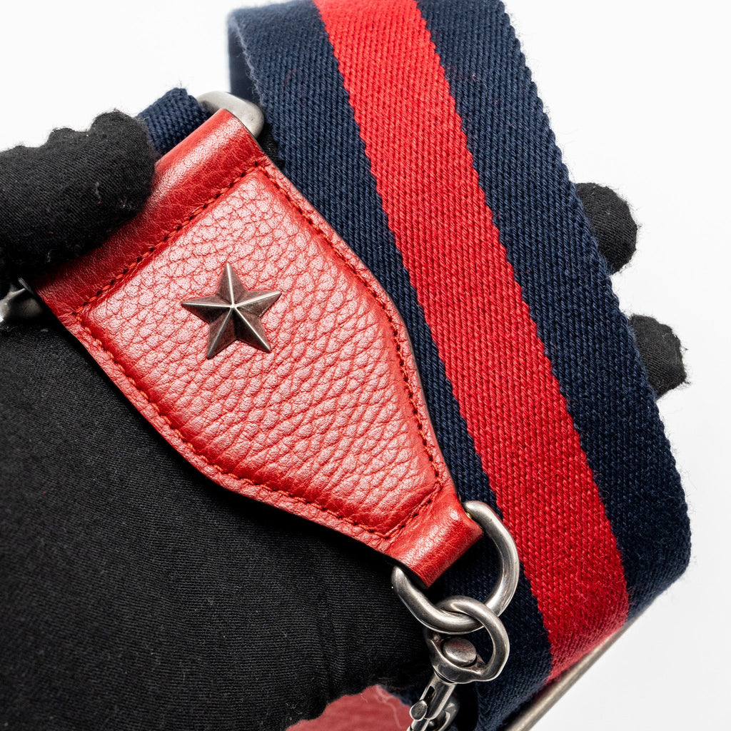 GUCCI DIONYSUS SMALL BAMBOO HANDLE BAG CALFSKIN RED SHW