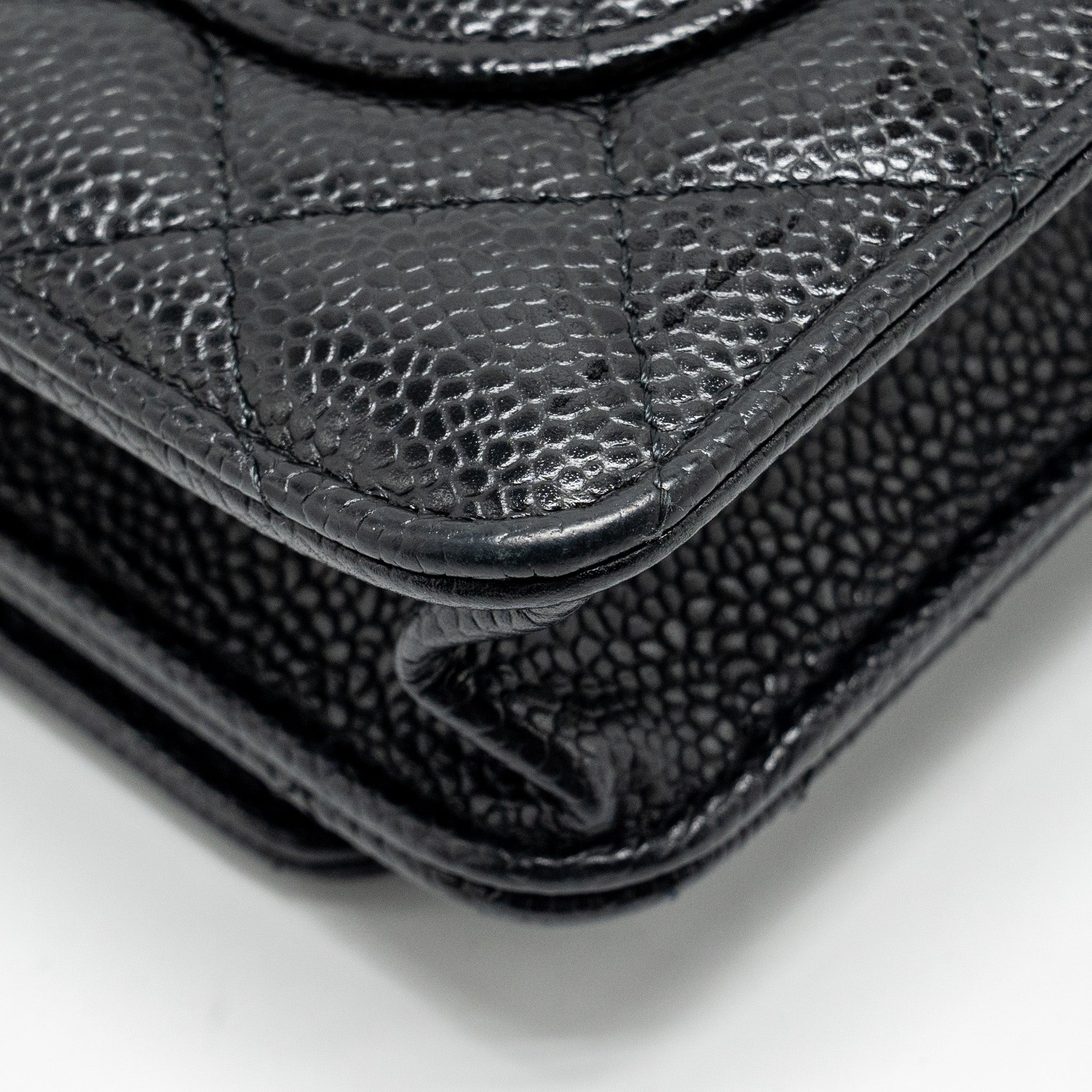 CHANEL CLASSIC WALLET ON CHAIN CAVIAR BLACK GHW