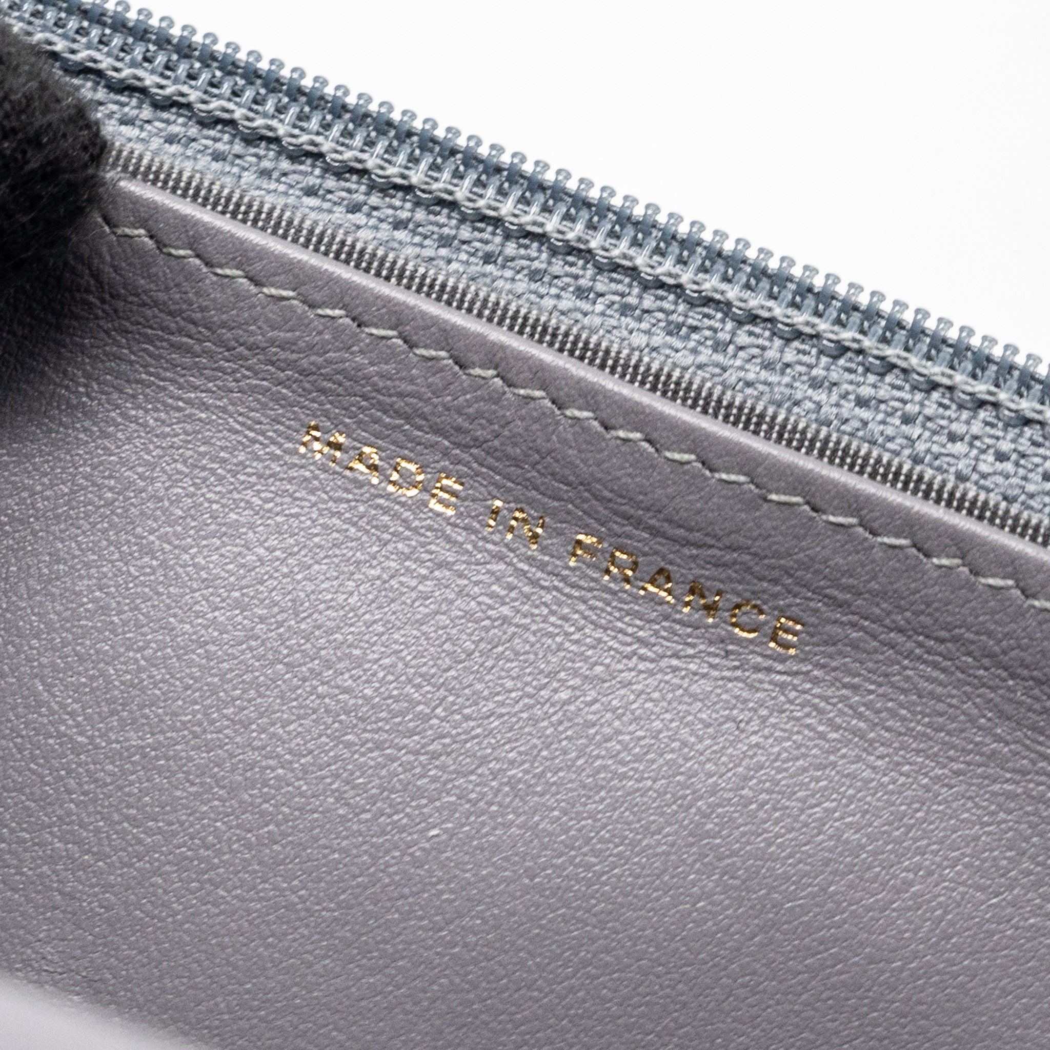 CHANEL BOY WALLET ON CHAIN CAVIAR GREY LGHW