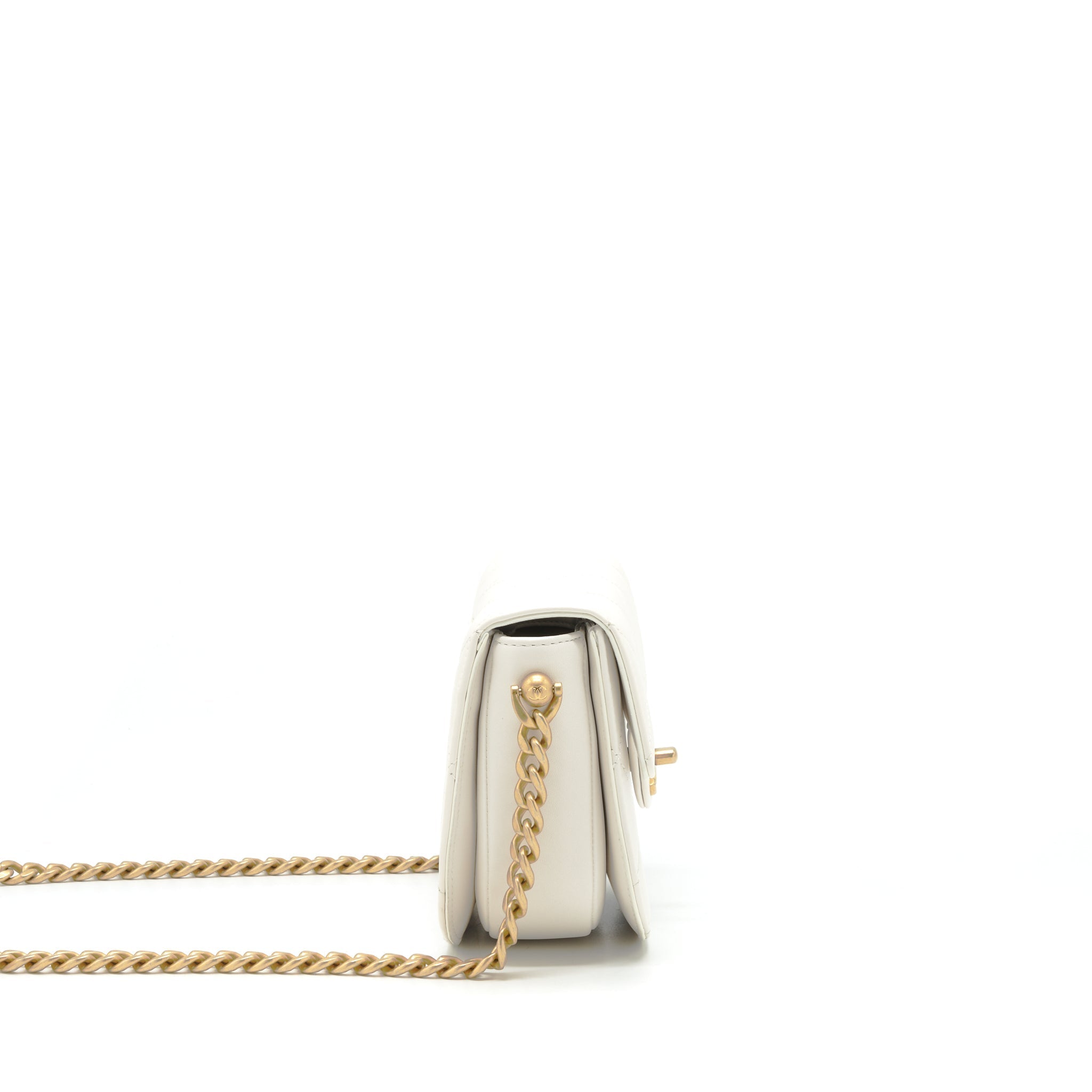 CHANEL SEASONAL FLAP CROSSBODY BAG LAMBSKIN CREAM GHW