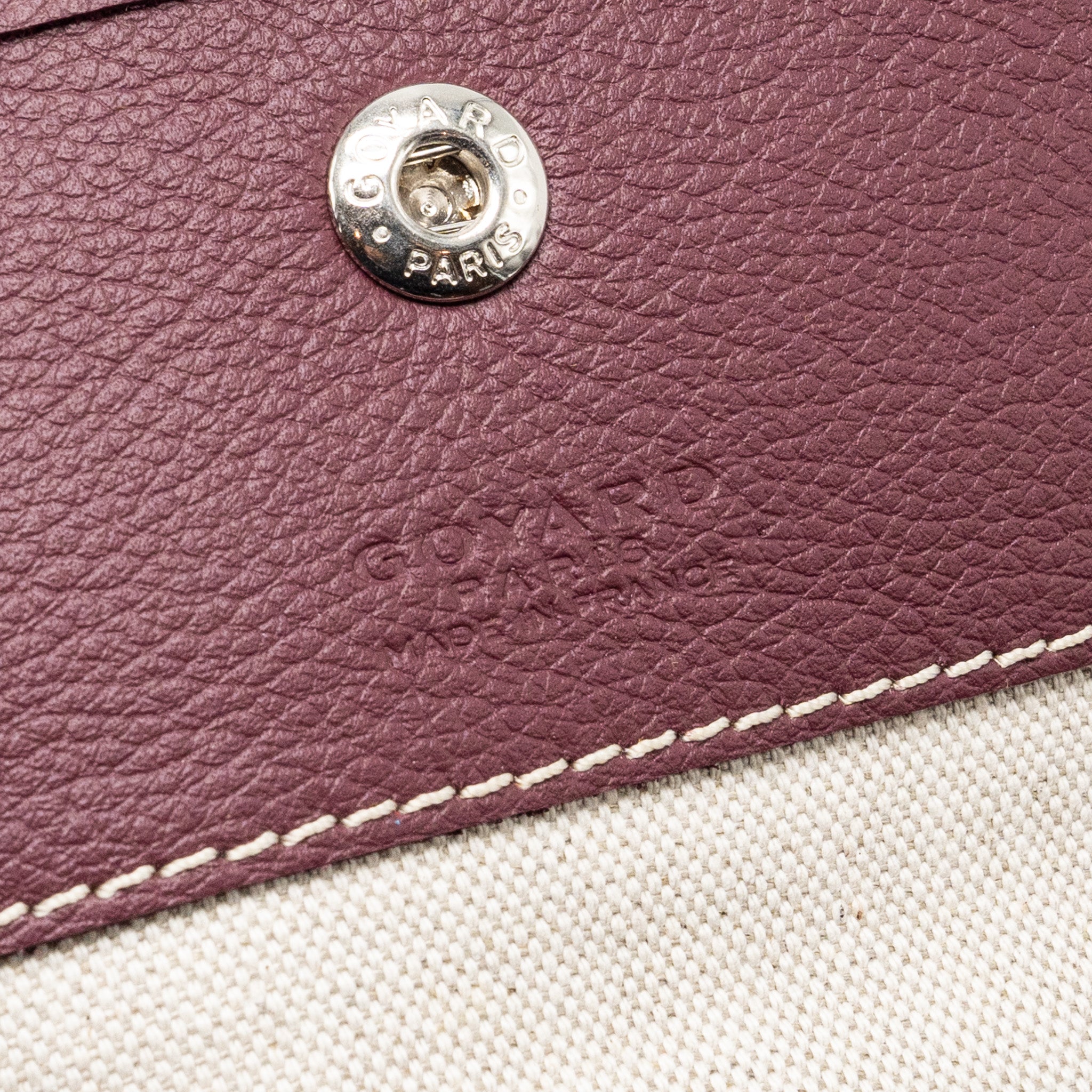 GOYARD SAINT LOUIS PM TOTE BAG GOYARDLINE CANVAS/CALFSKIN BURGUNDY SHW