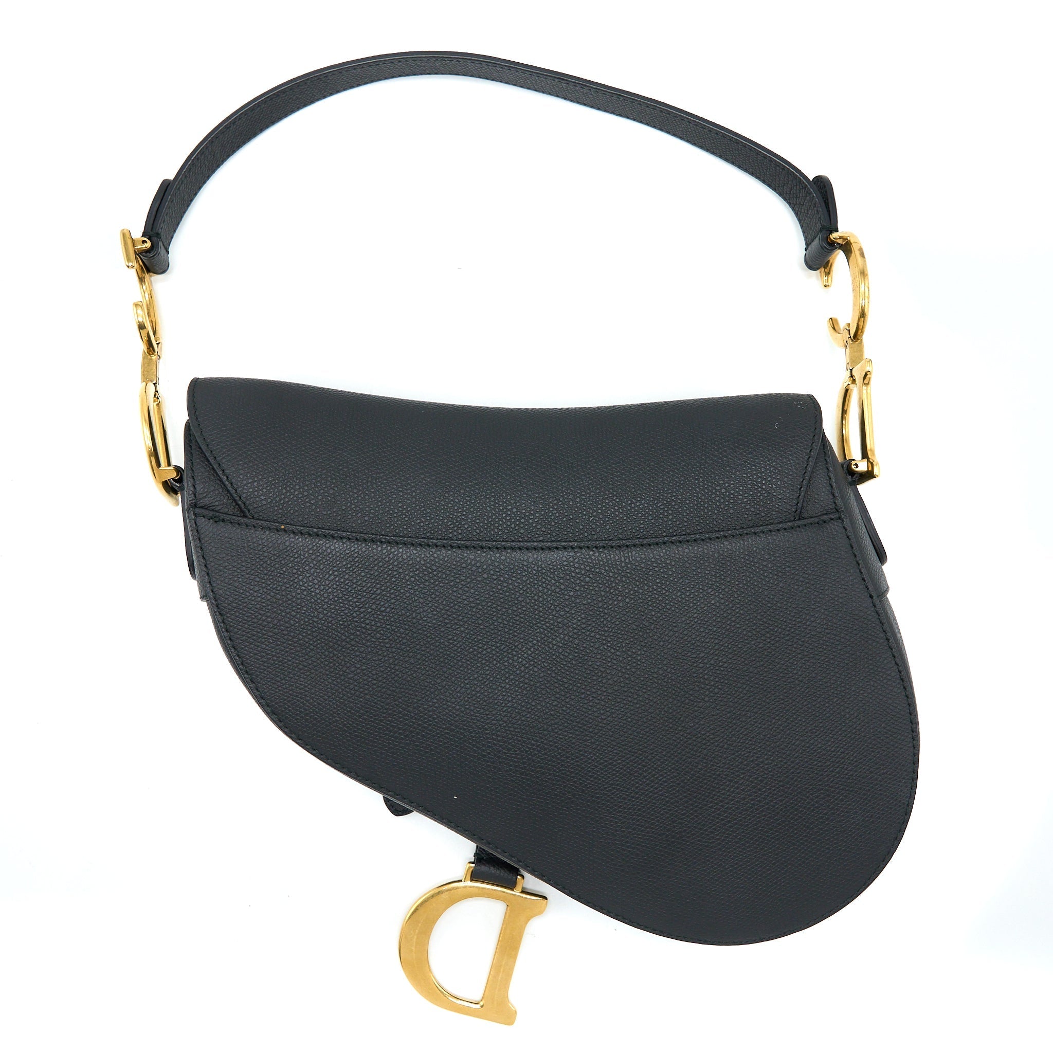 DIOR MEDIUM SADDLE BAG CALFSKIN BLACK GHW