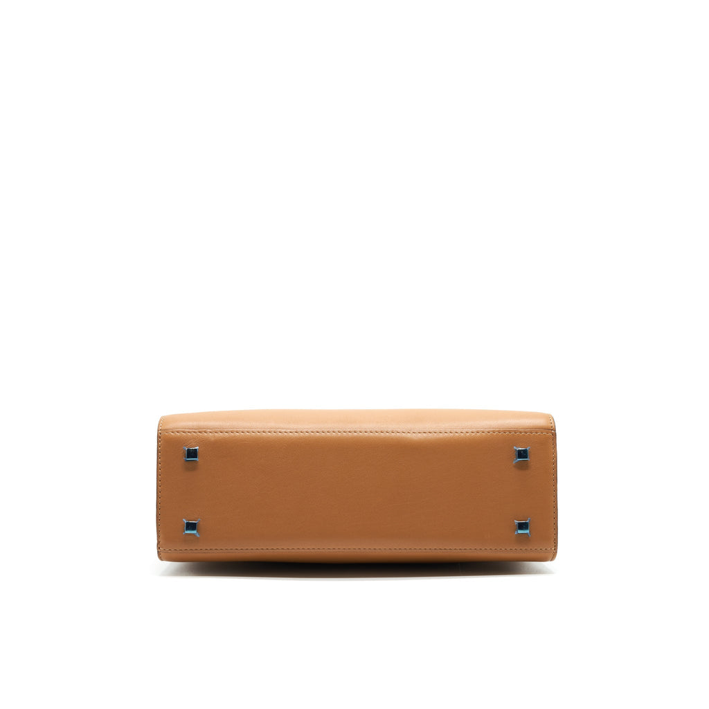 DELVAUX TEMPETE TOTE BAG CARAMEL WITH LGHW