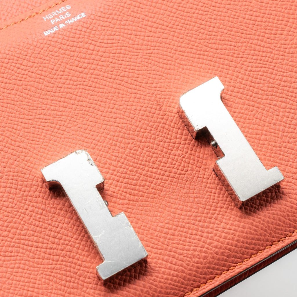 HERMES MINI CONSTANCE EPSOM CREVETTE PINK SHW
