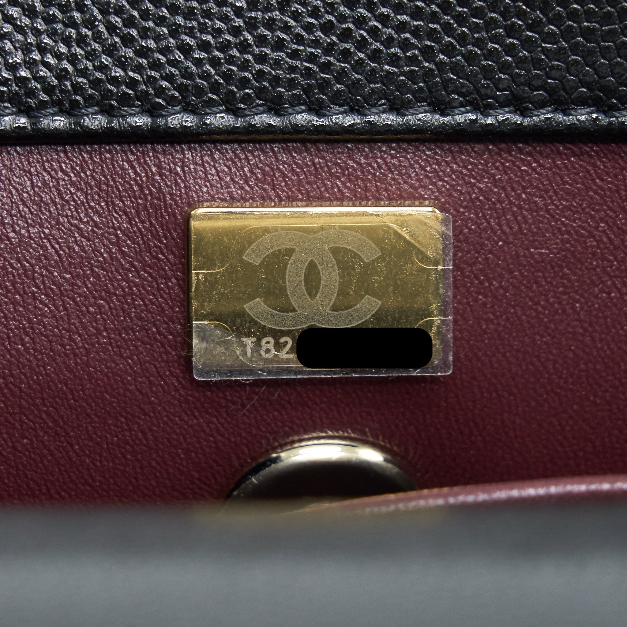 CHANEL SMALL COCO HANDLE 24CM CAVIAR BLACK LGHW EMBOSSED HANDLE (MICROCHIP)