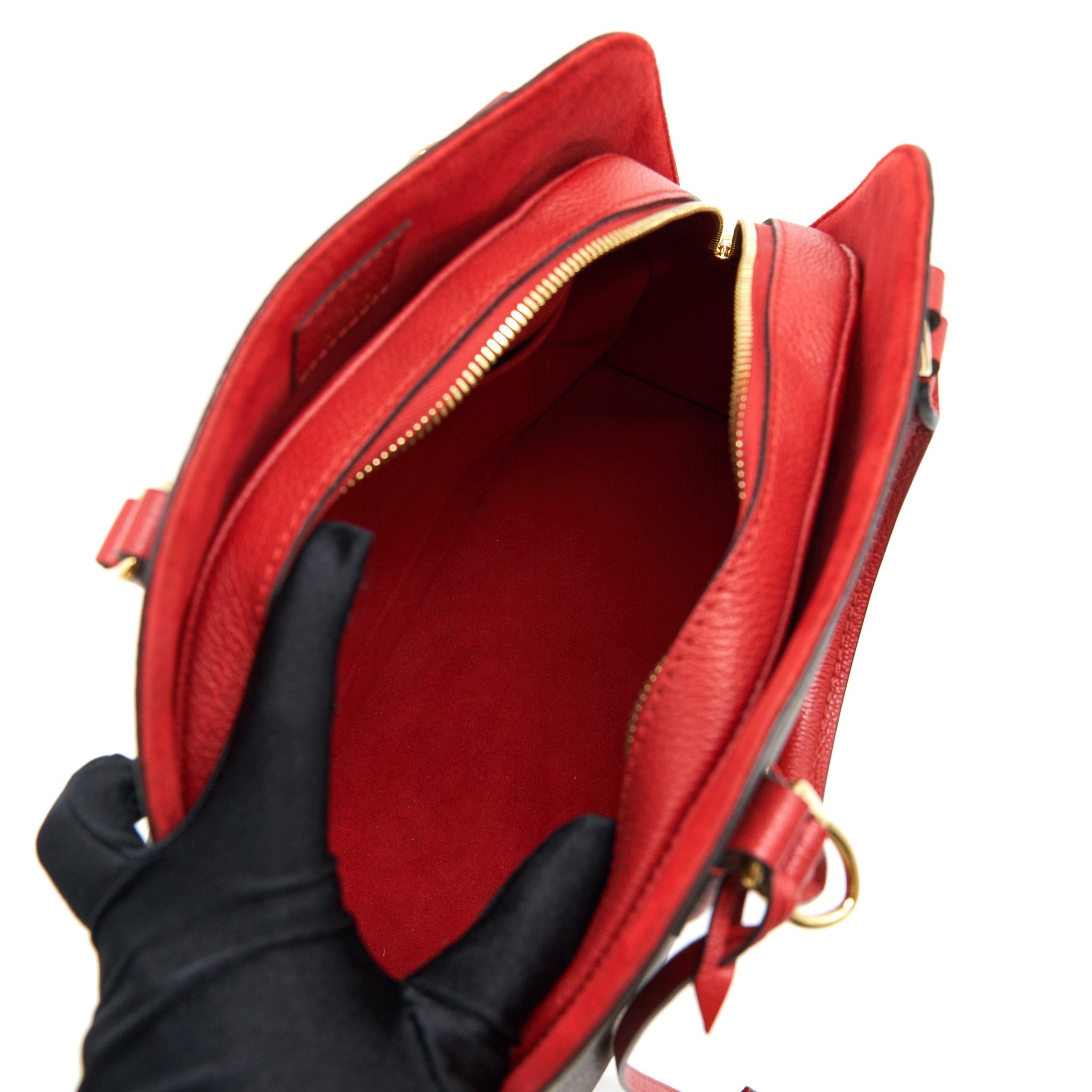 LOUIS VUITTON MONOGRAM CANVAS ALMA B’N’B BAG RED
