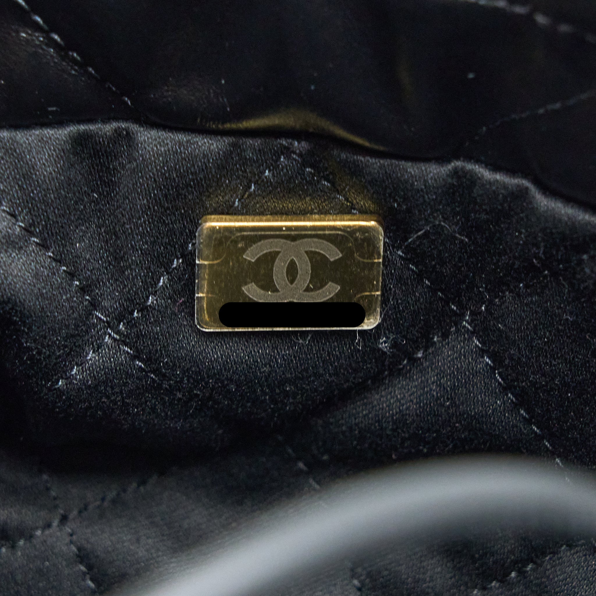 CHANEL 23S MINI 22 BAG AGED CALFSKIN BLACK BRUSHED GHW (MICROCHIP)